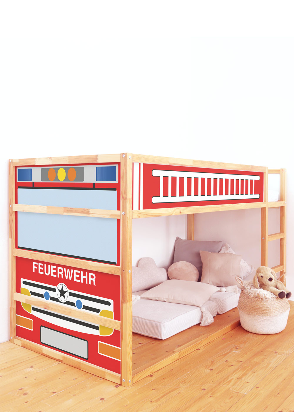 dekorationsfolie fuer ikea kura hochbett hack feuerwehr 1