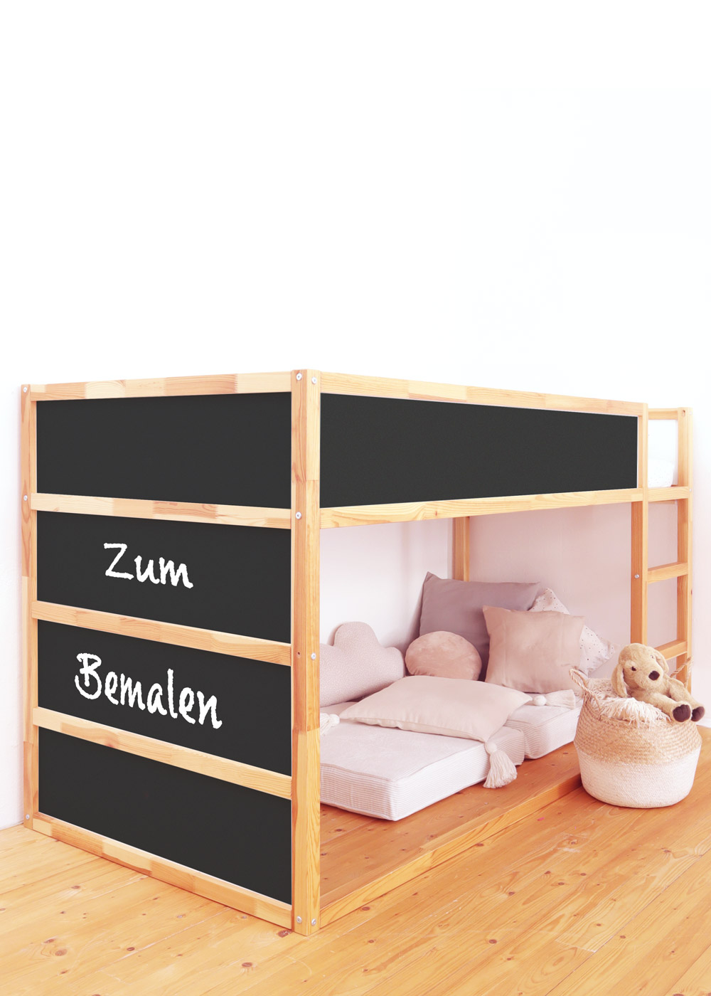 Ikea Kura Hochbett Ideenreich Tafelfolie Seitenansicht 