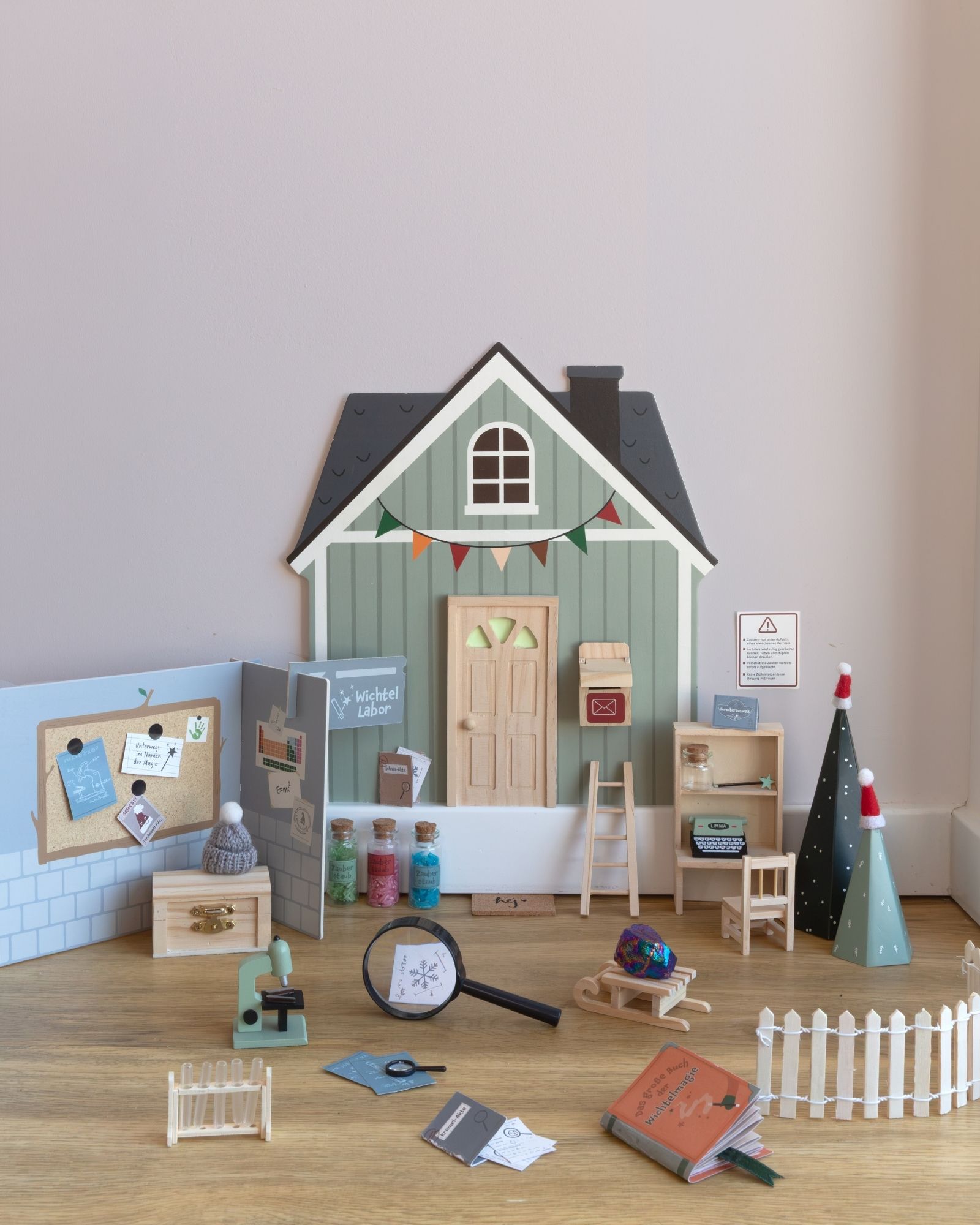 puzzle, hausmodell, miniatur, holz, dekorativ