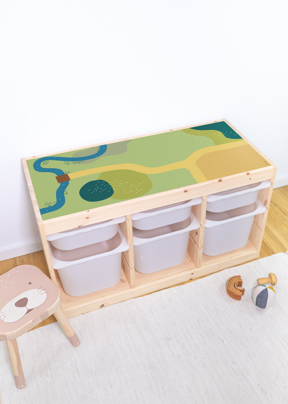 klebefolie ikea trofast regal kiefer spielwiese 1