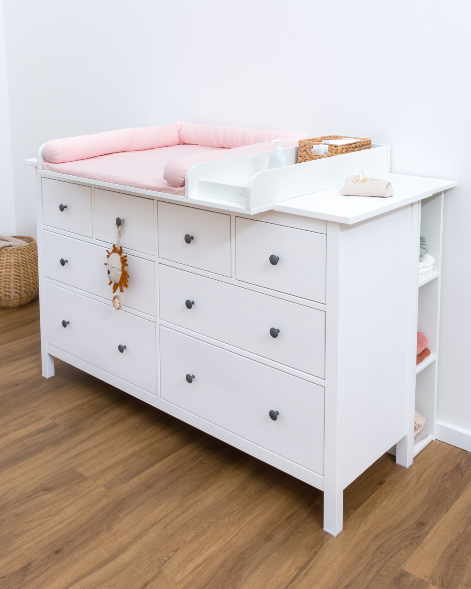Wickelaufsatz Komfort-Set für IKEA HEMNES – Blush