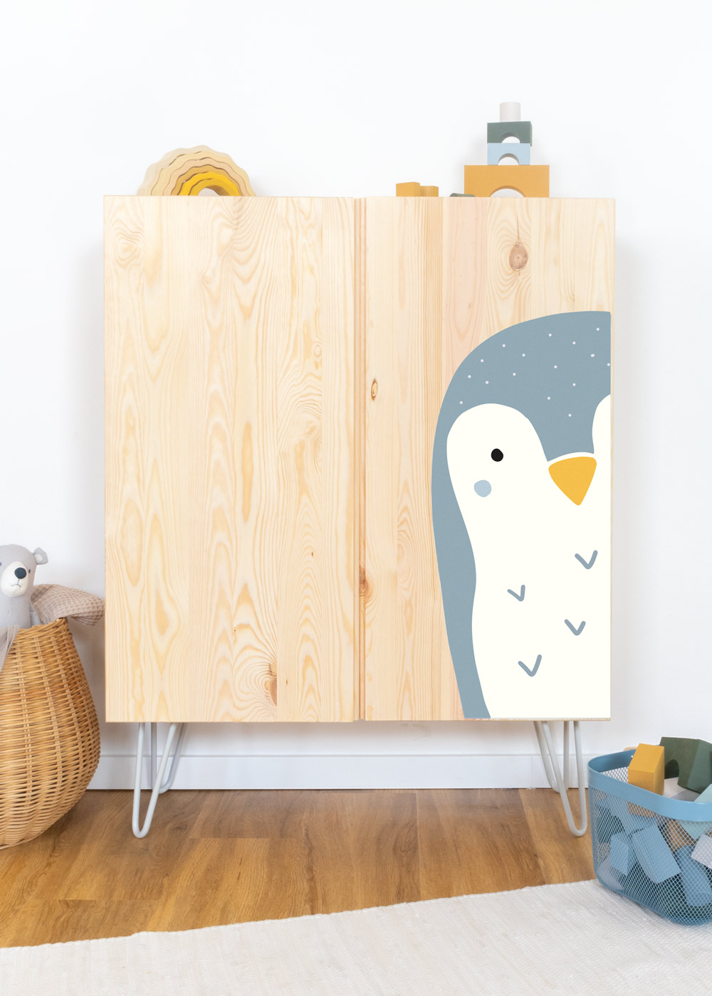 stickerset ikea ivar schrank tierig pinguin 0