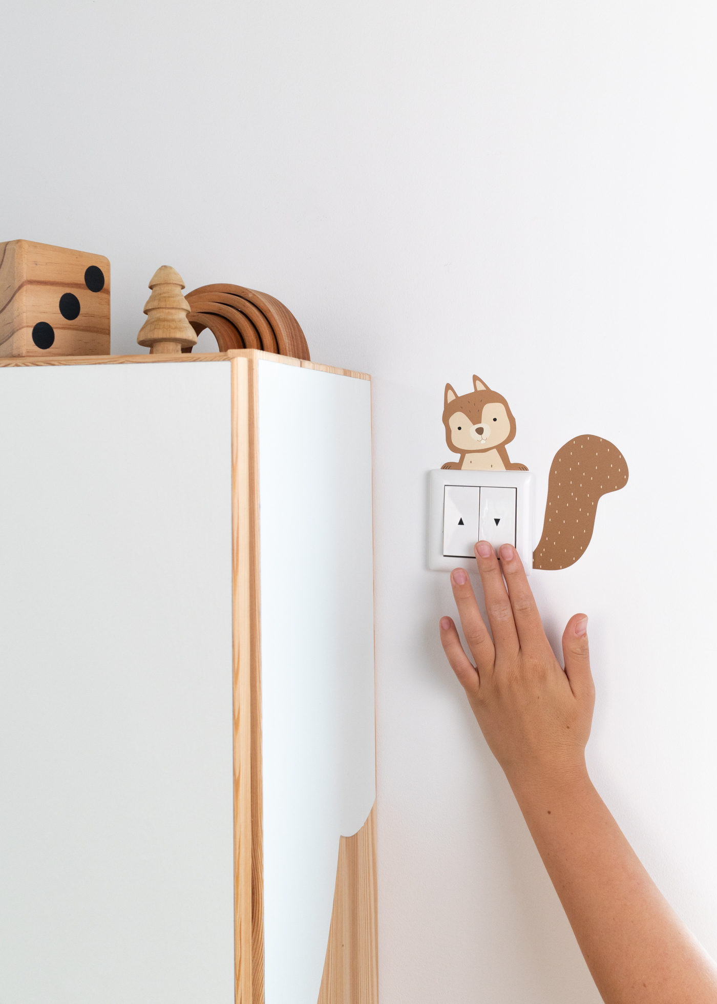 Lichtschalter Sticker mit Tiermotiv Eichhörnchen