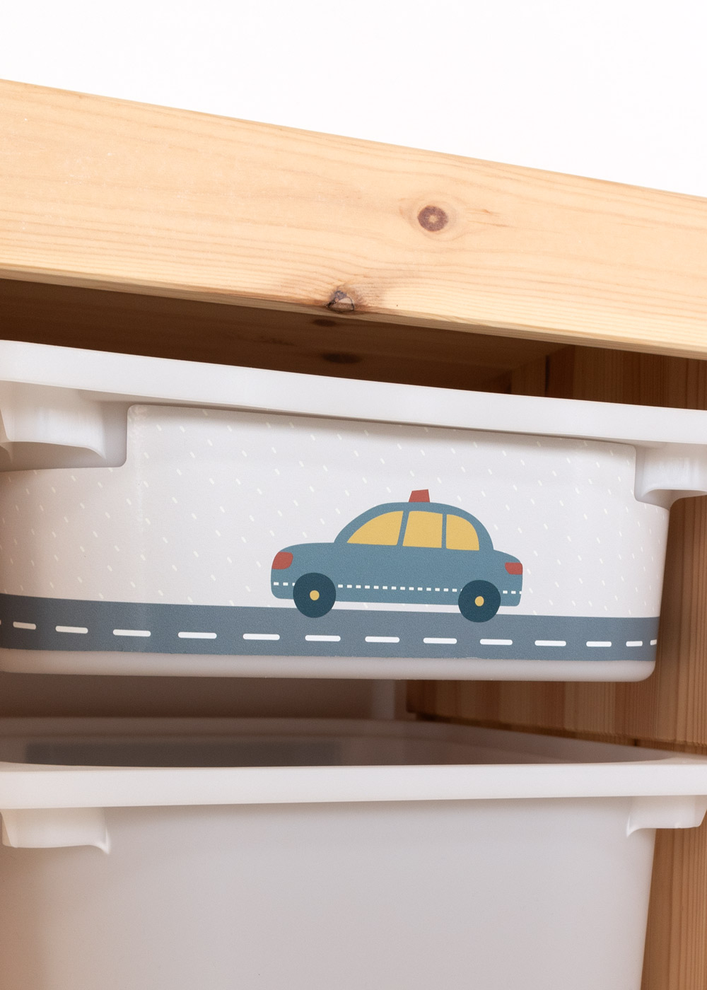 Klebefolie für IKEA TROFAST Regal Polizei Polizeiauto Ikea Hack IKEA TROFAST Boxen Sticker selbstklebend