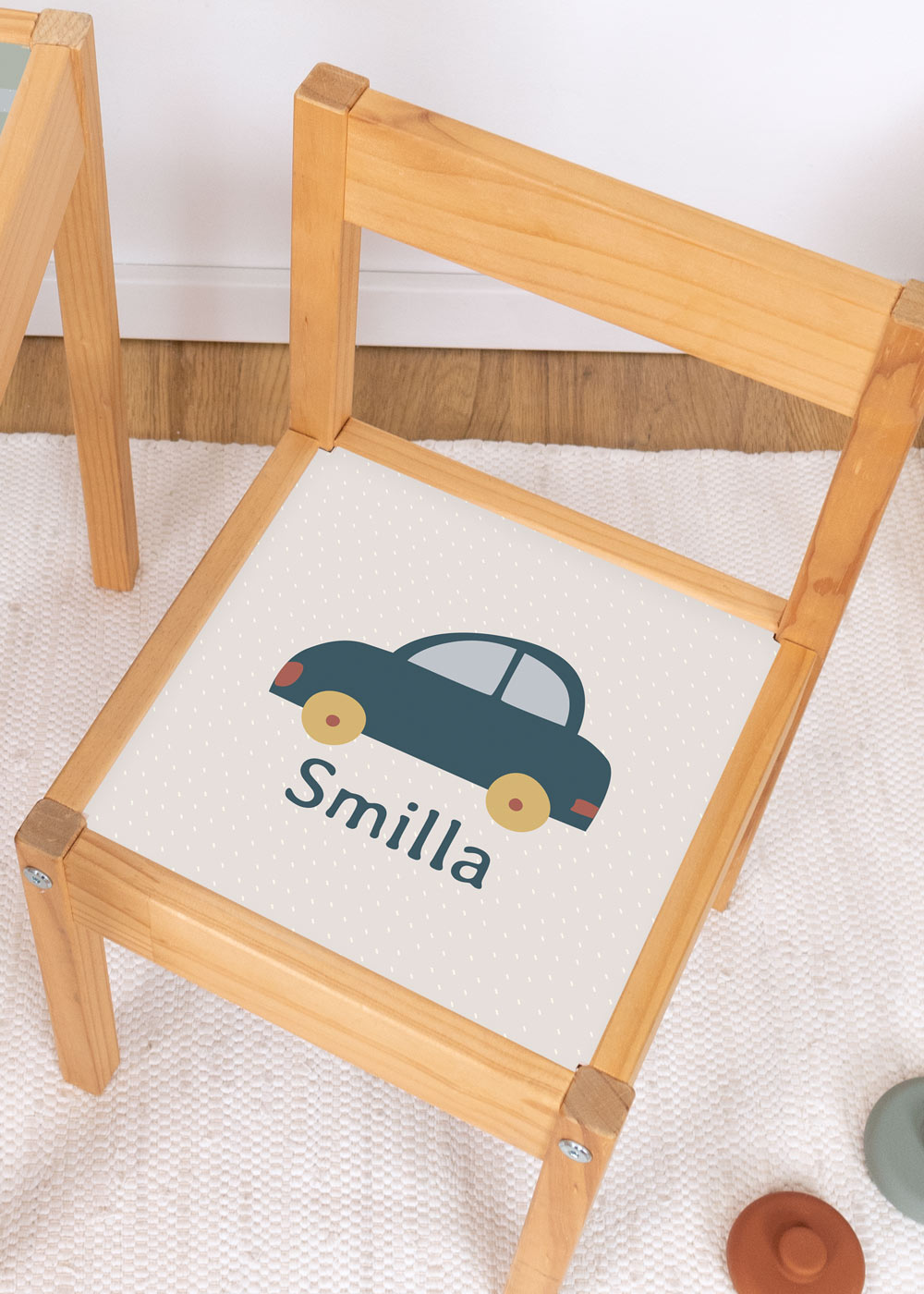 Auto Klebefolie für Ikea Lätt Kinderhocker personalisierbar Auto Klebefolie für Ikea Lätt Kinderhocker personalisierbar