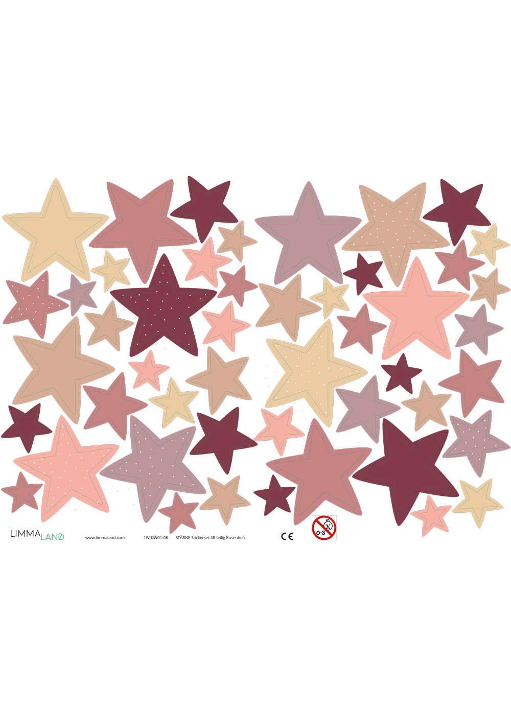 stickerset wand moebel sterne rosenholz 88 stickerset wand moebel sterne rosenholz 88