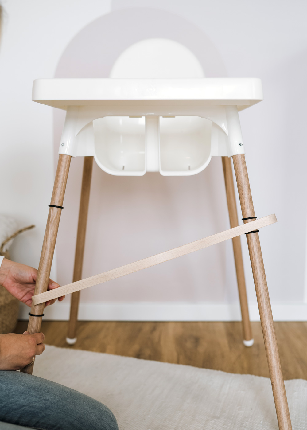 IKEA Hochstuhl Fußstütze anbringen