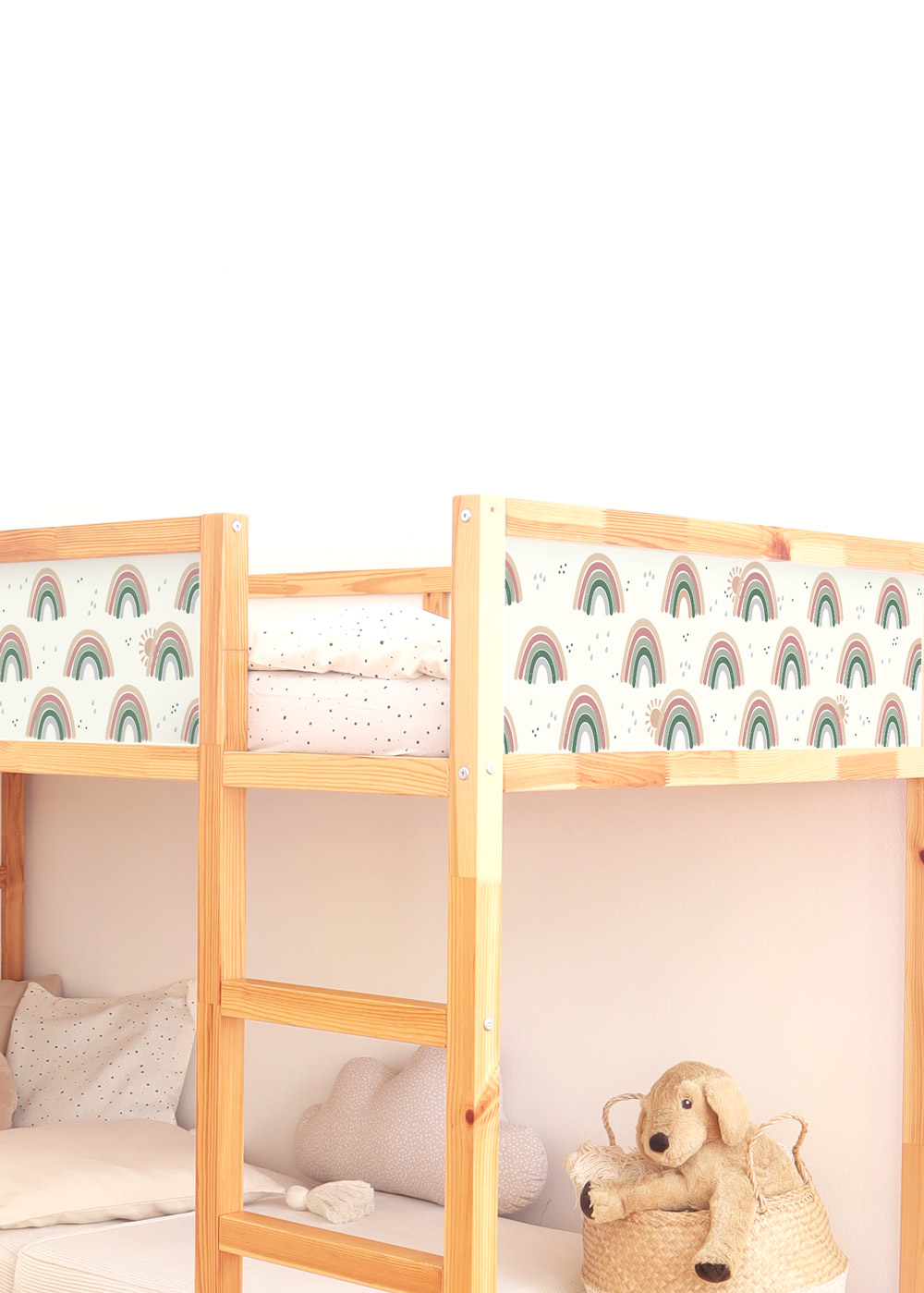 klebefolie ikea kura hochbett vielfalt regenbogen rosenholz 2er set 1