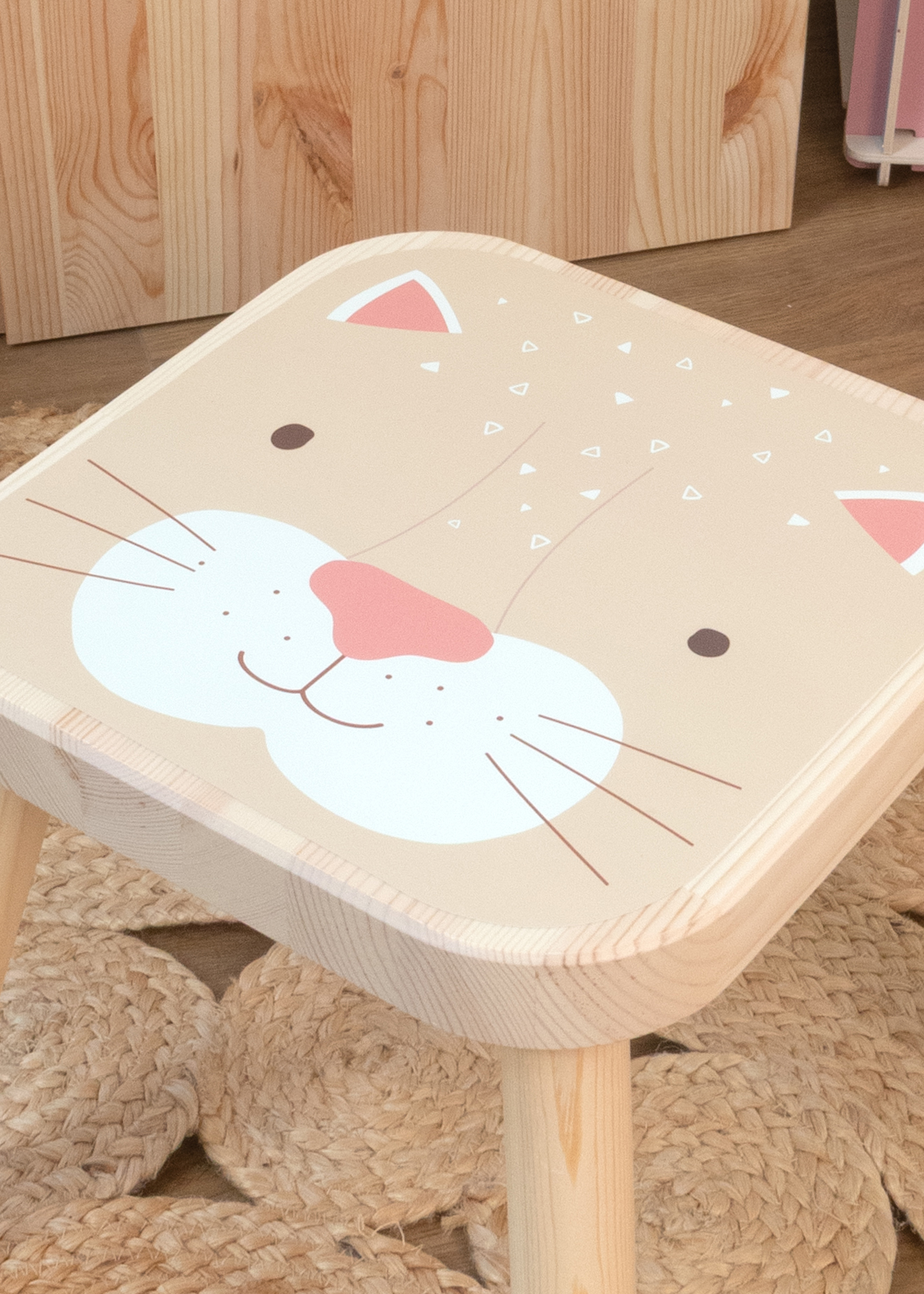 klebefolie ikea flisat kinderhocker tierig katze 01