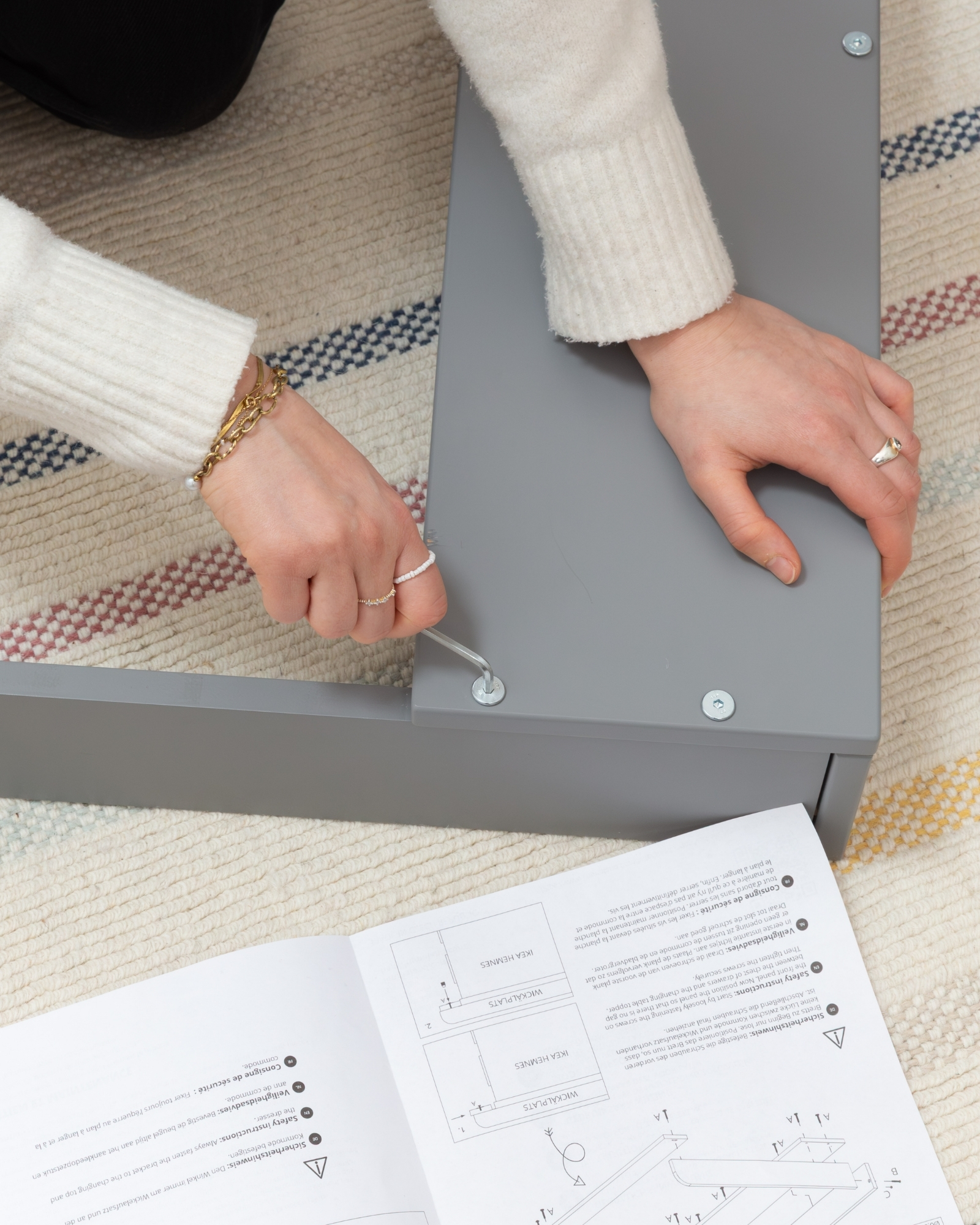 wickelkommode ikea hemnes 108 set grau basis blush 11