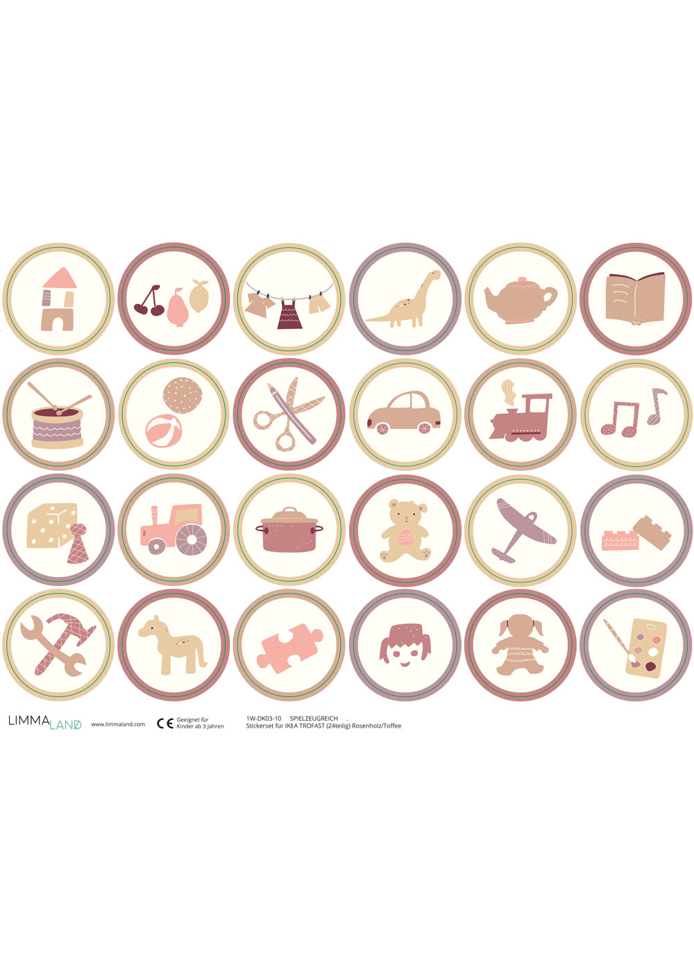 stickerset ikea trofast spielzeugreich rosenholz toffee 99