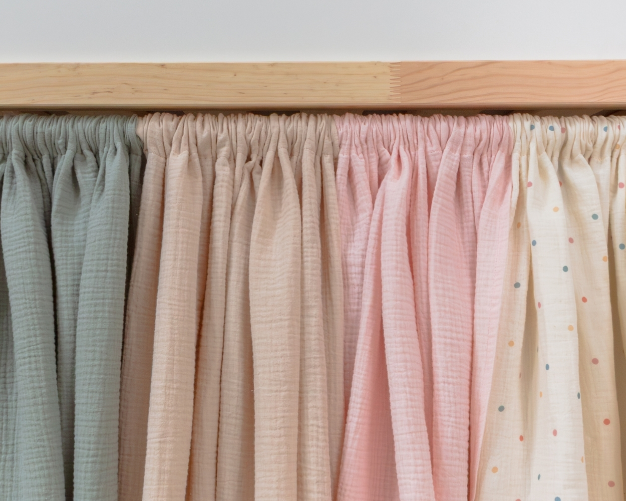 Baumwoll Gardinen für das IKEA KURA Bett