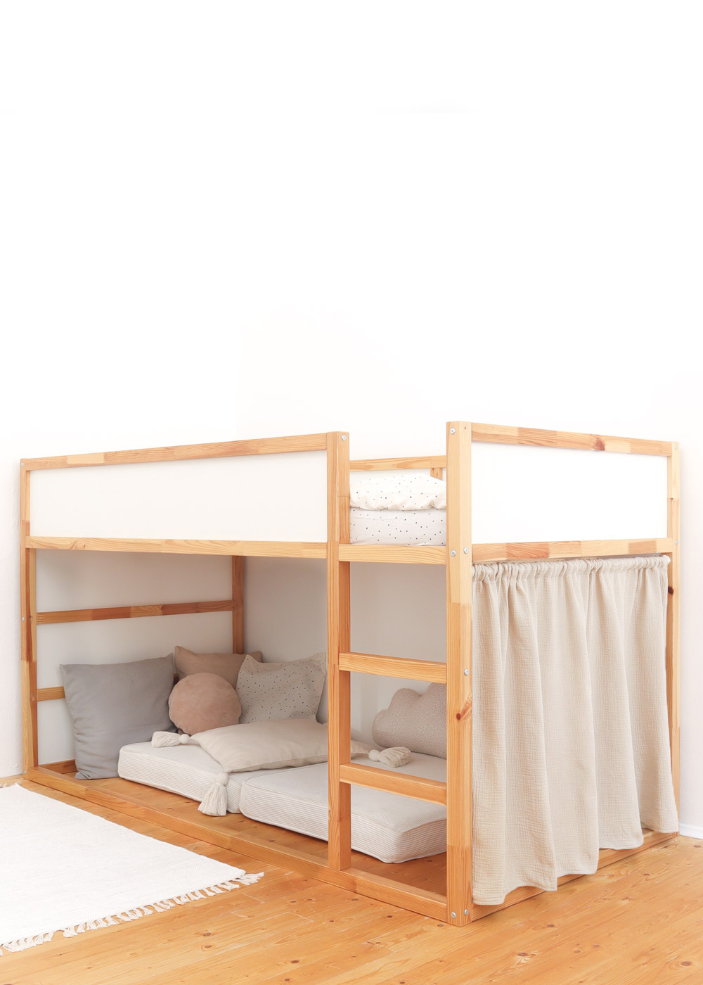 gardine ikea kura bett lille hule wollweiss eins 0