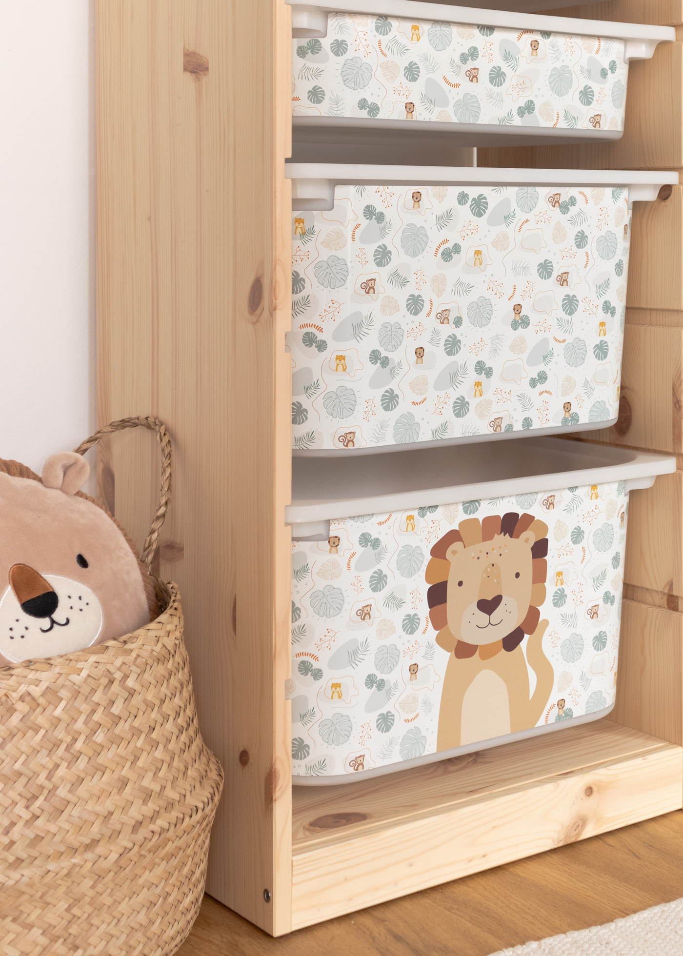 stickerset ikea trofast box mittel tierig laengsseite safari loewe 4 stickerset ikea trofast box mittel tierig laengsseite safari loewe