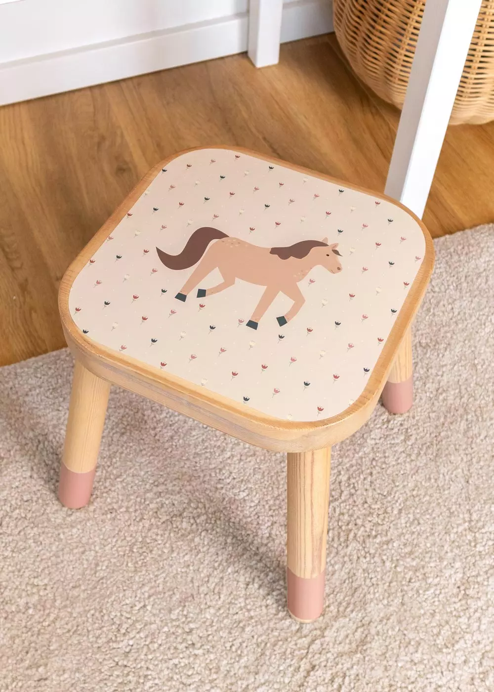 Pferd Klebefolie für Ikea Flisat Kinderhocker personalisierbar