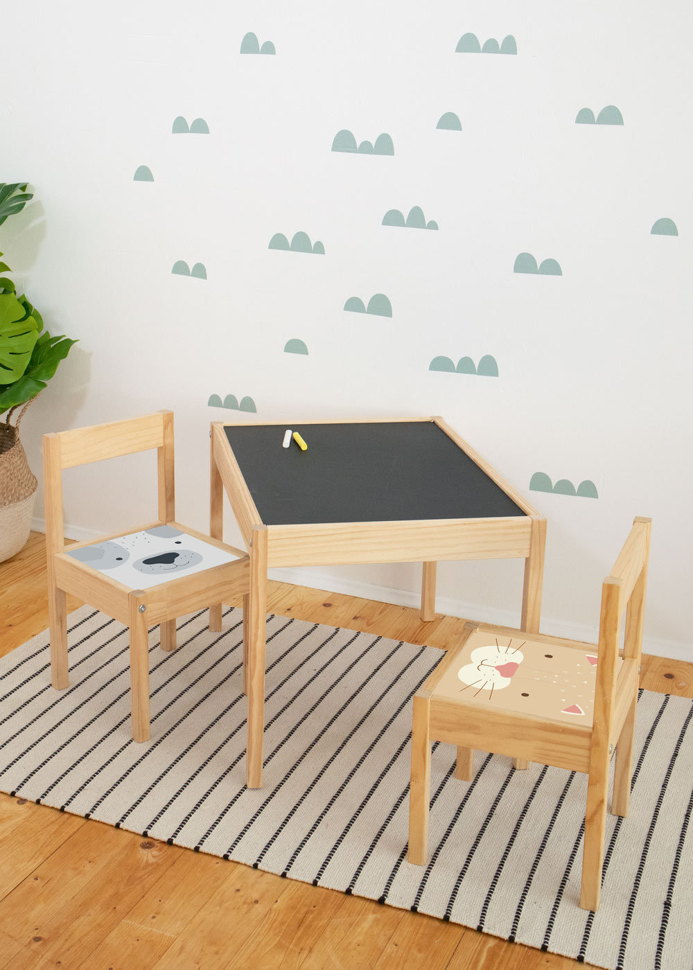 klebefolie ikea laett kinderstuhl tierig hund 4