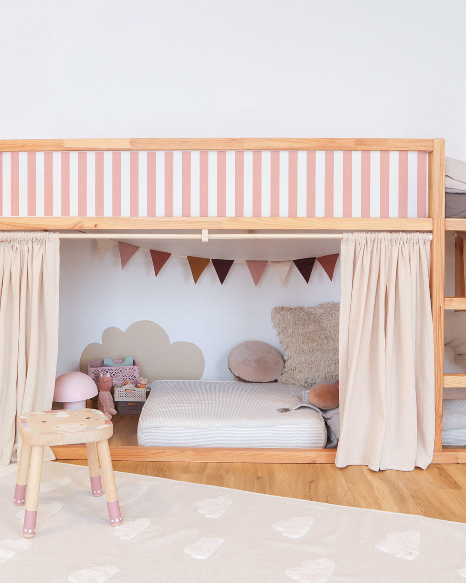 Klebefolie für IKEA KURA Bett - 2er Set