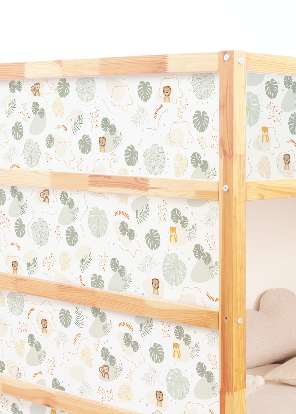 klebefolie ikea kura hochbett tierig safari 6