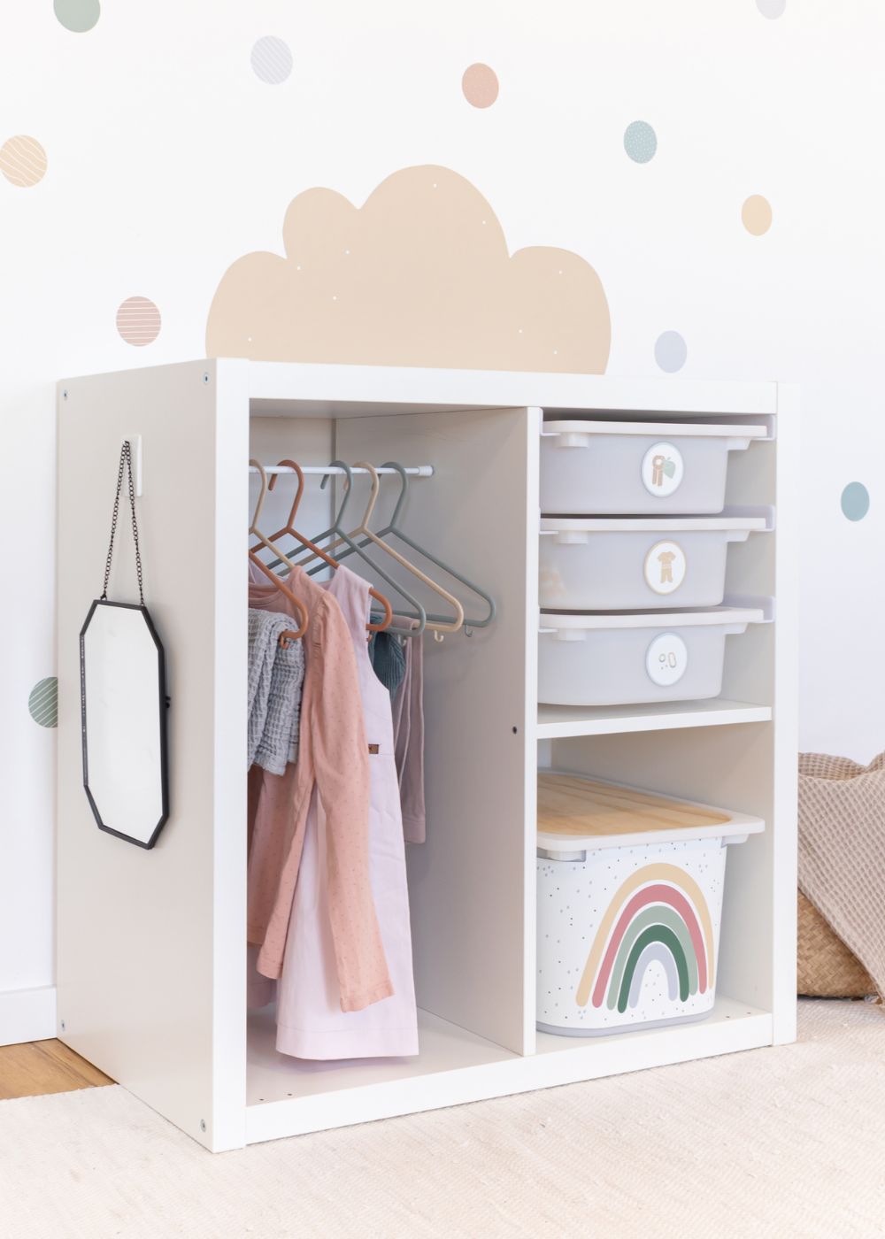 Montessori Kleiderschrank aus IKEA Kallax und Trofast Montessori Kleiderschrank aus IKEA Kallax und Trofast