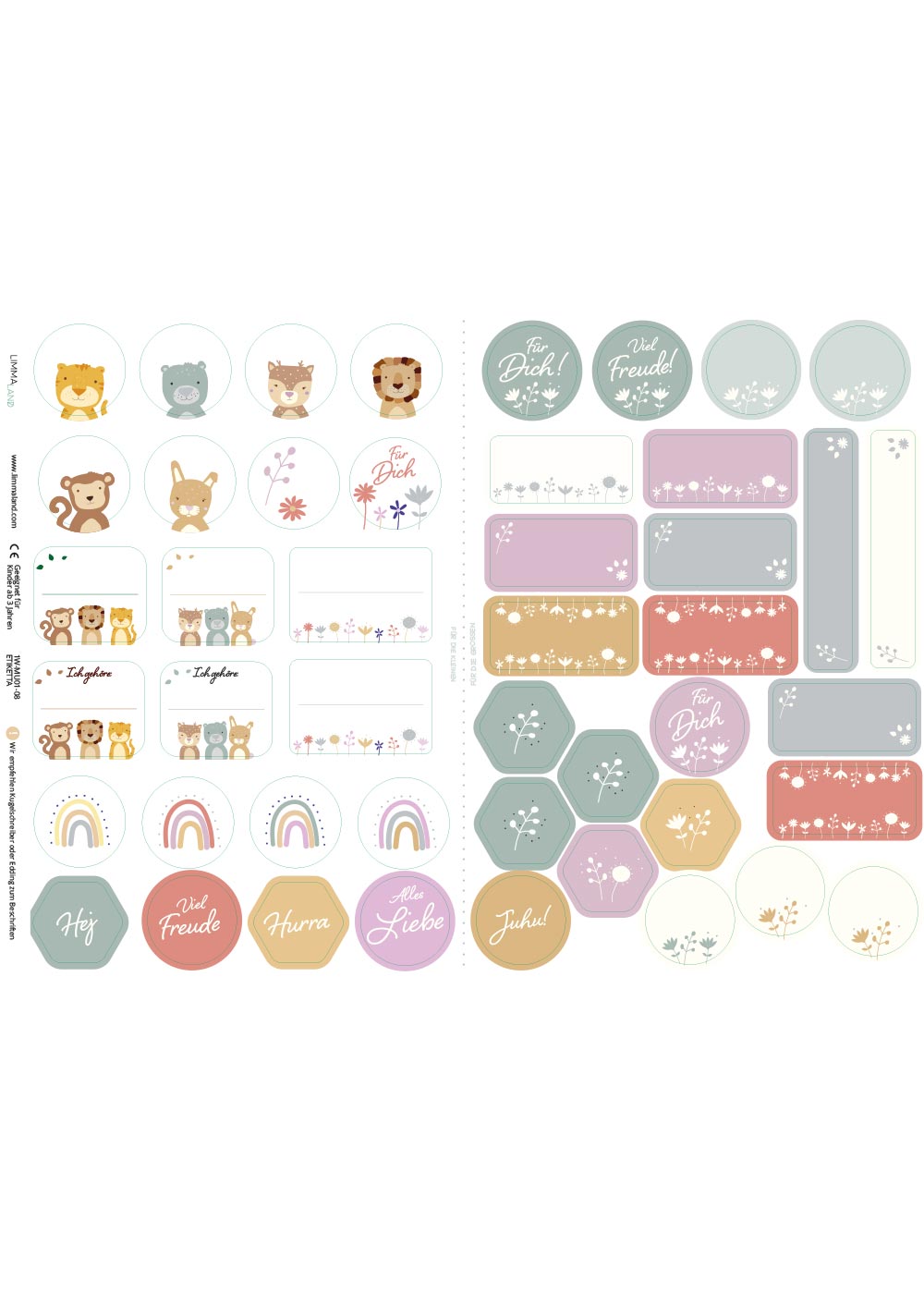 Stickerset Ikea Etiketta Druckvorlage