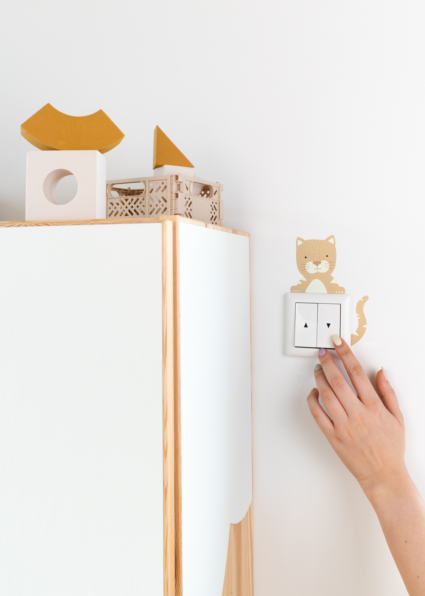 Lichtschalter Sticker mit Tiermotiv Katze