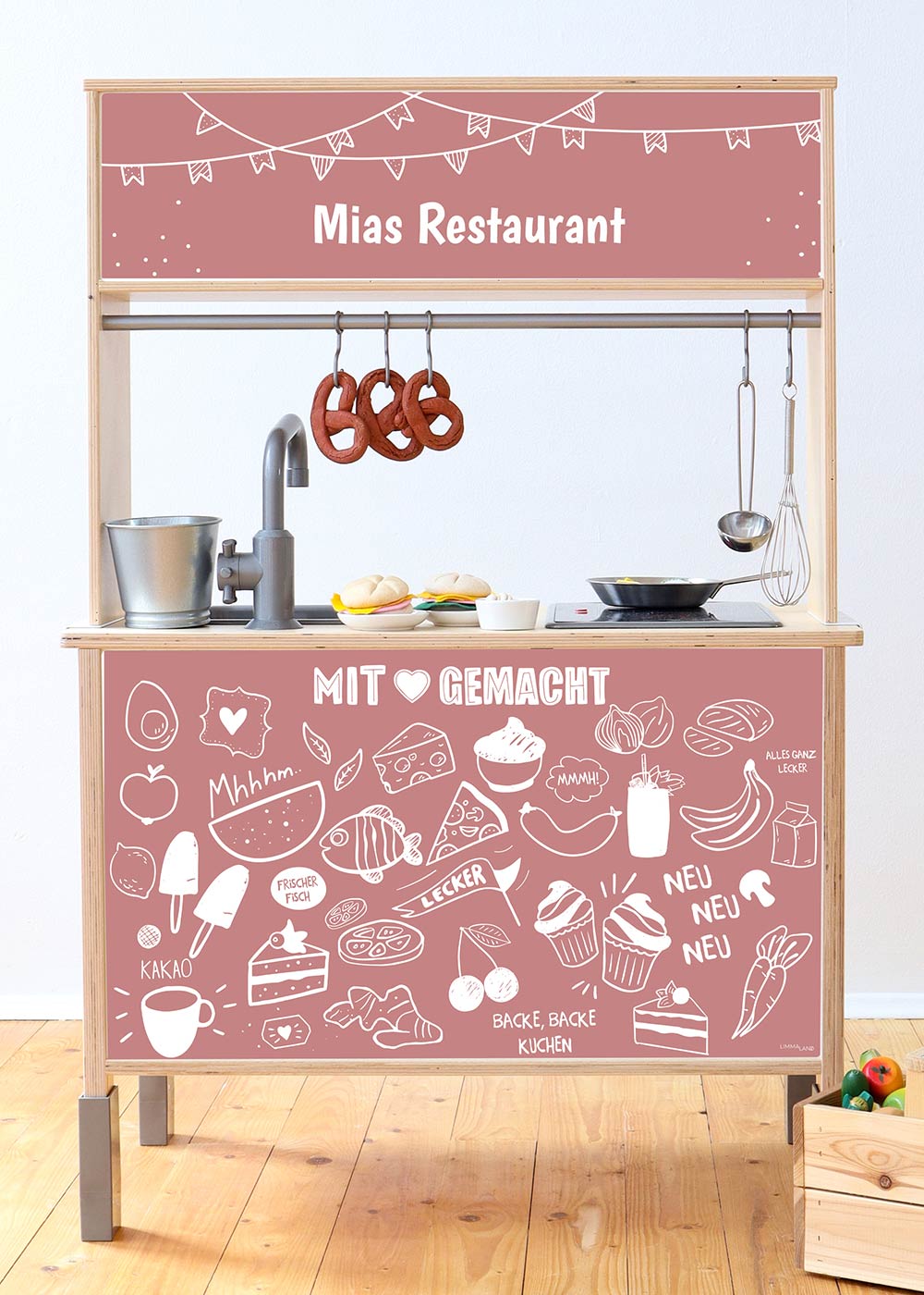klebefolie ikea kaufladen duktig kinderkueche restaurang rosenholz 1
