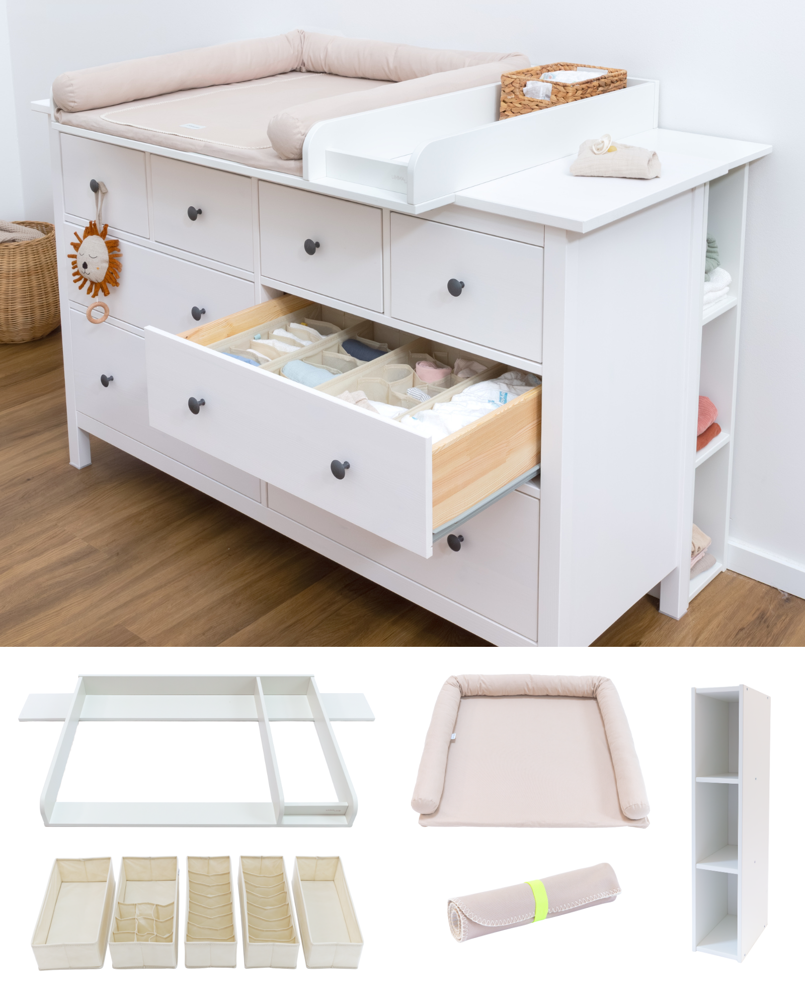 wickelkommode ikea hemnes 160 set premium pure beige 00