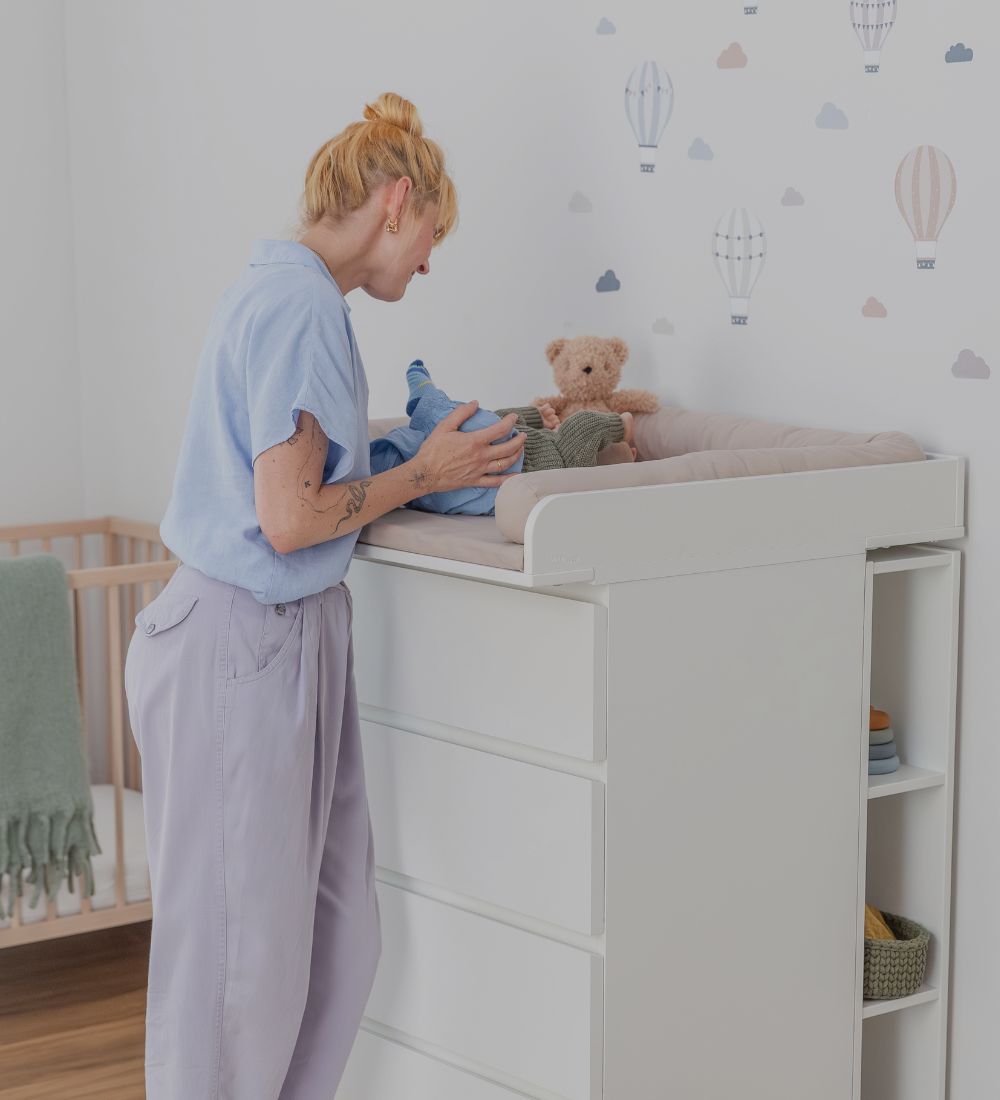 baby changing table, changing station, cot topper, Bettumrandung, Teddybär