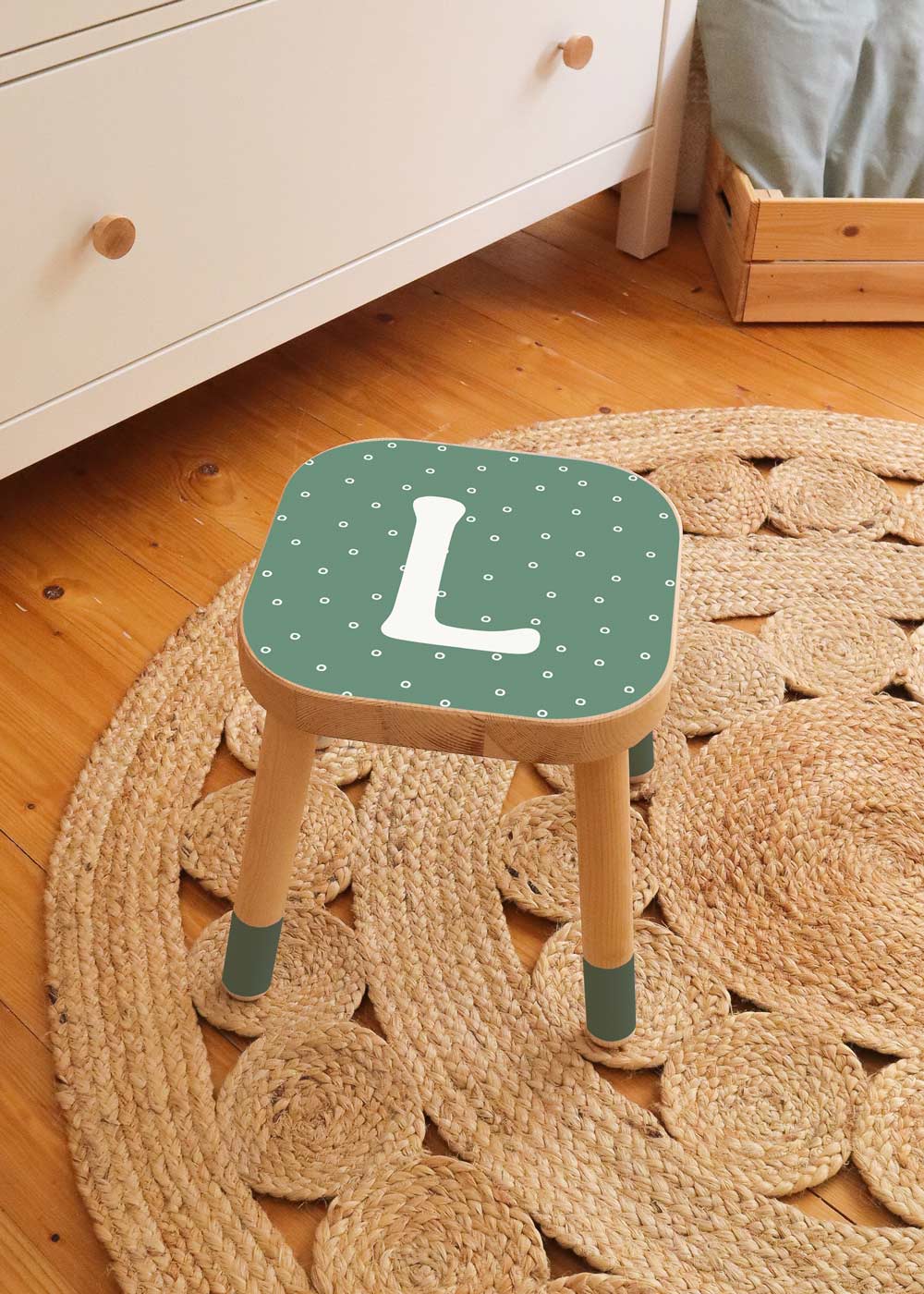 klebefolie ikea flisat kinderhocker alfabet moos 1