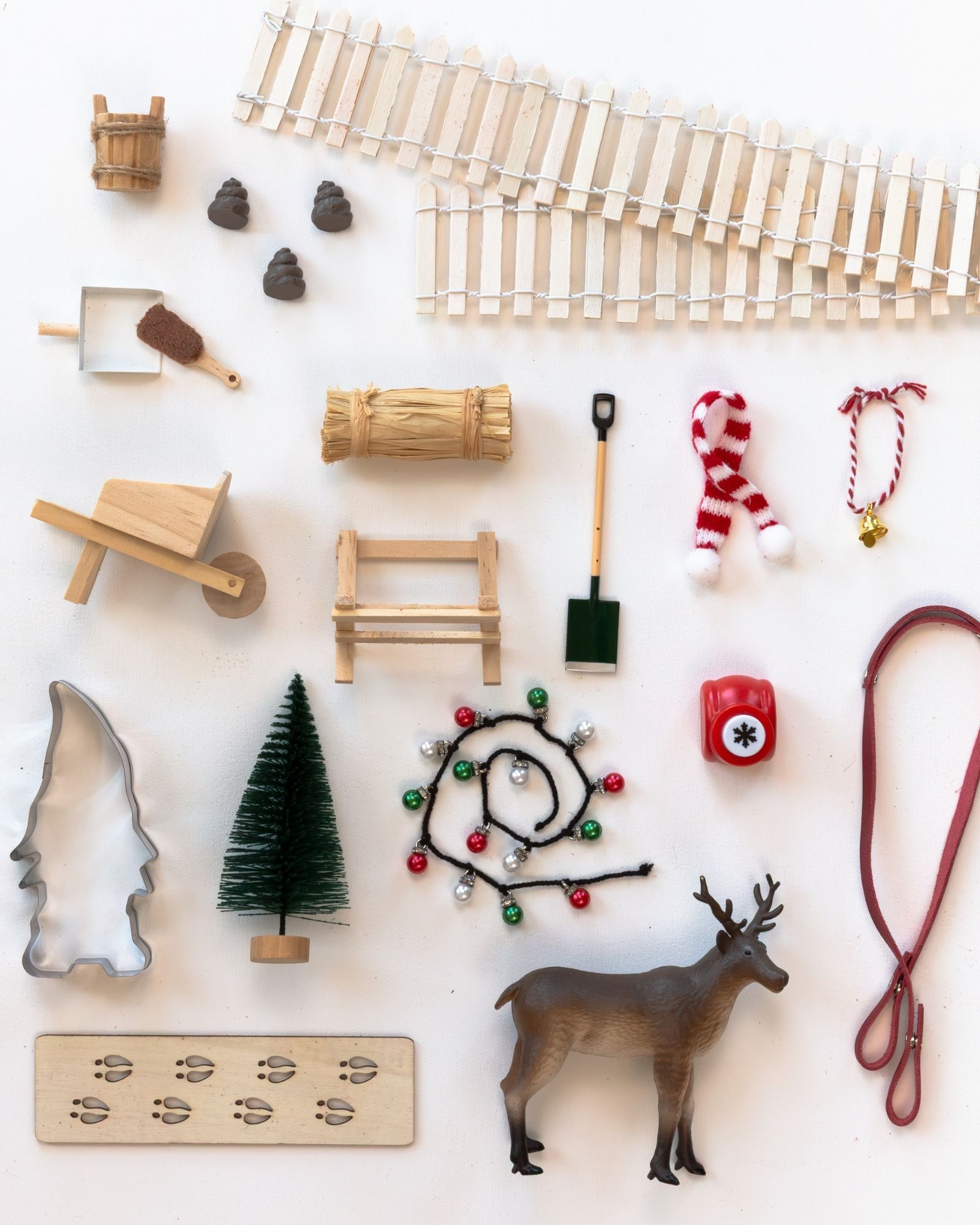 weihnachtsdekoration, holzspielzeug, Figur, Elch, Weihnachtsbaum