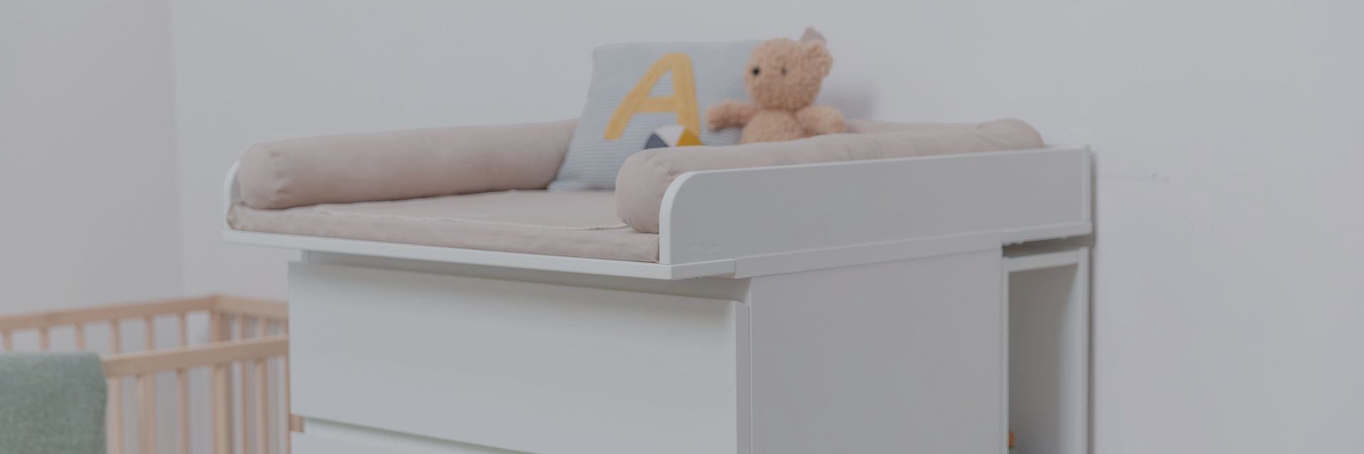 baby changing table, changing station, cot topper, Bettumrandung, Teddybär