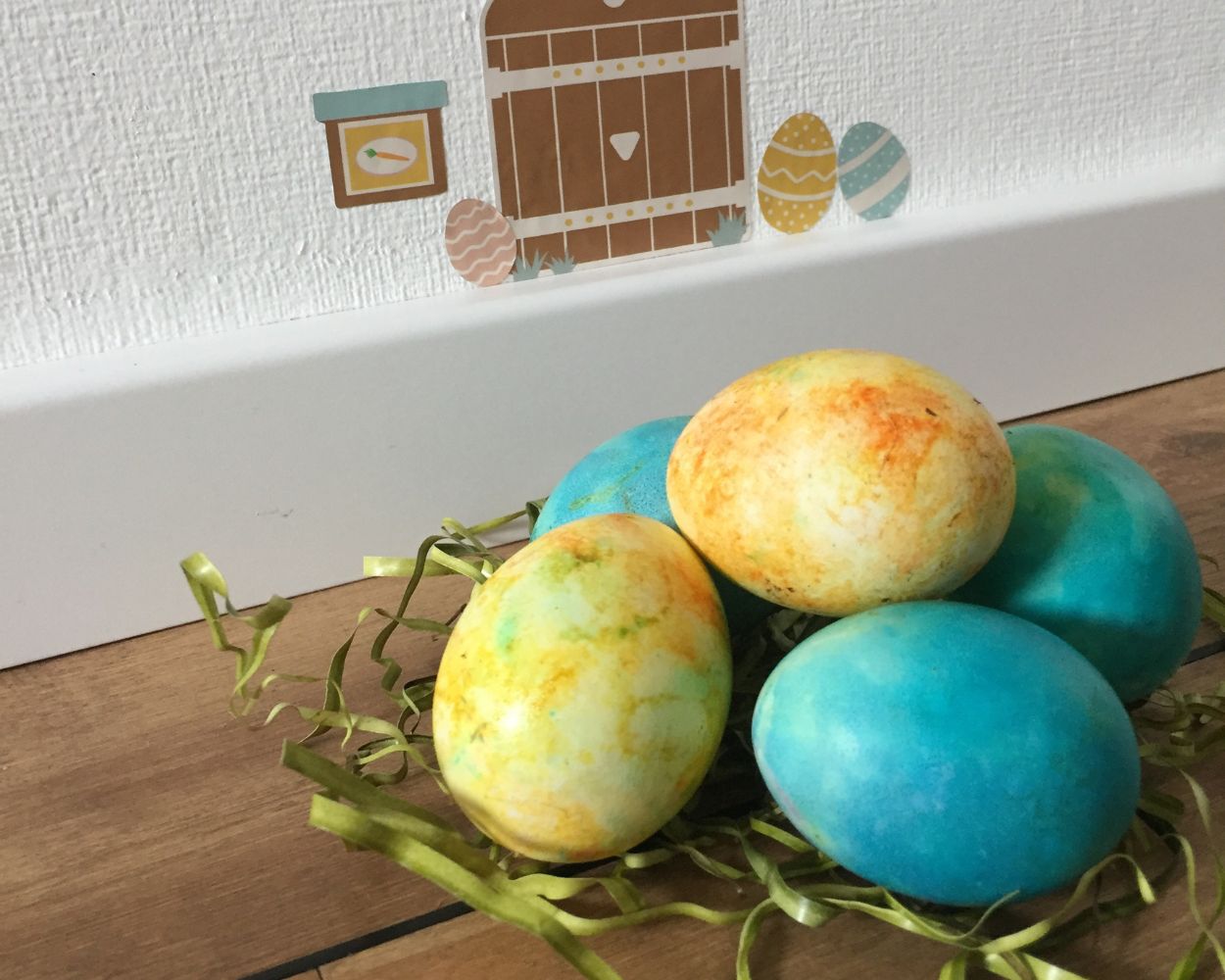 Ostereier färben marmoriert Ostereier färben marmoriert