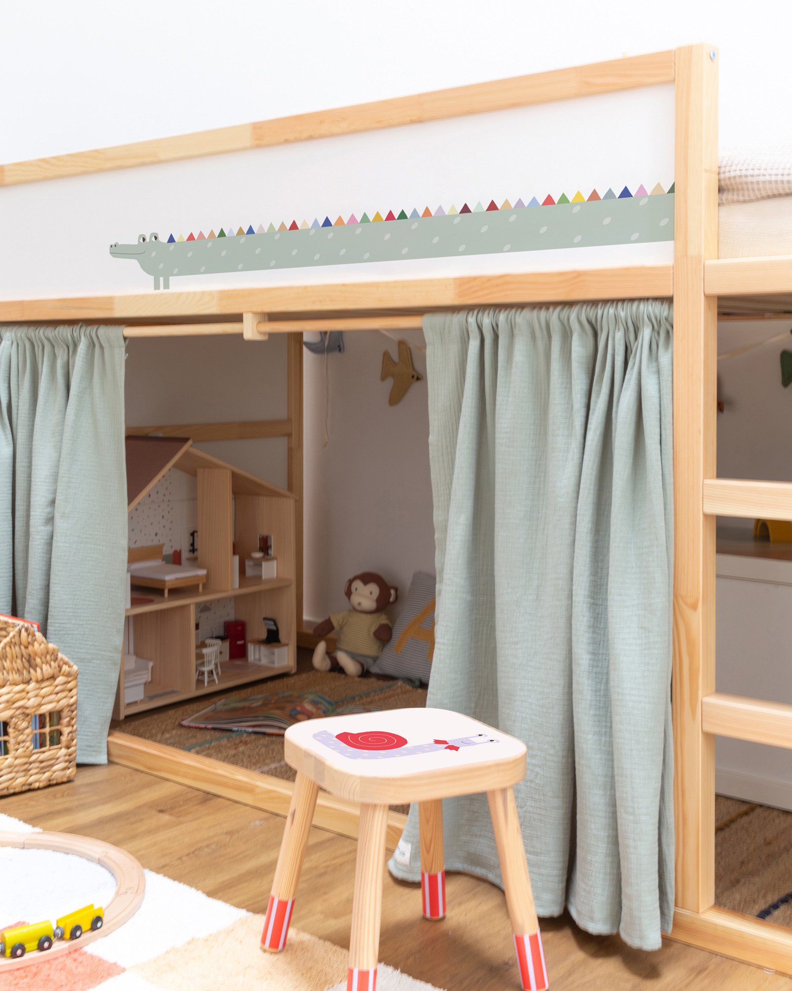 klebefolie ikea kura hochbett lille vruende krokodil 2er set 5