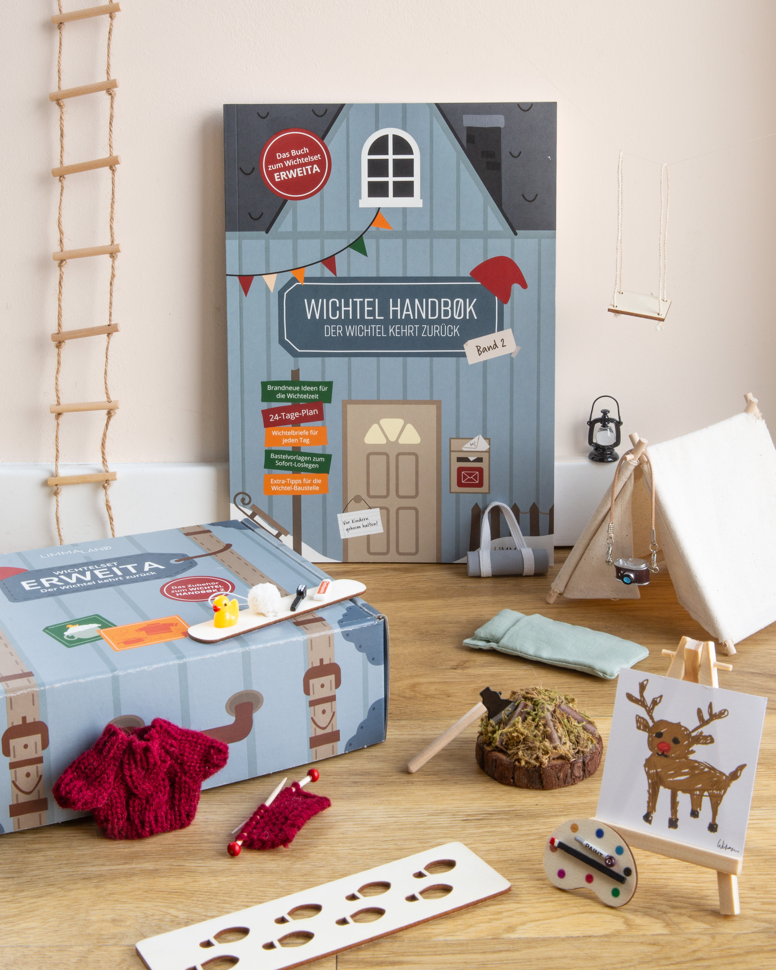 Kinderbuch, Wichtel, Dekor-Set, Spielzeug, Holzspielzeug