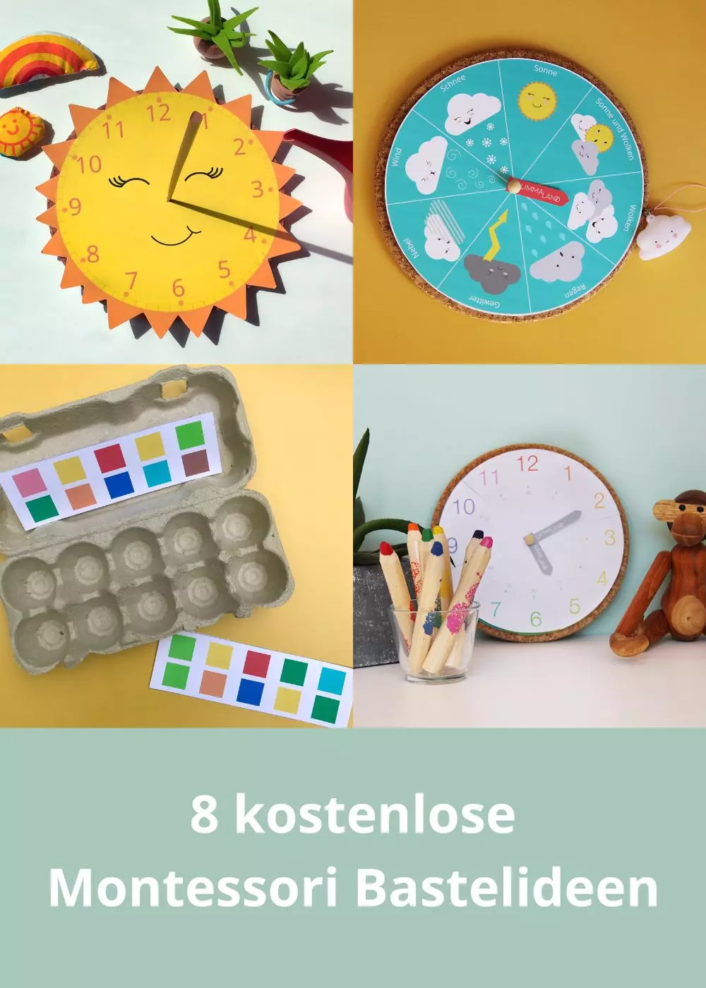 8 kostenlose Montessorie Bastelideen