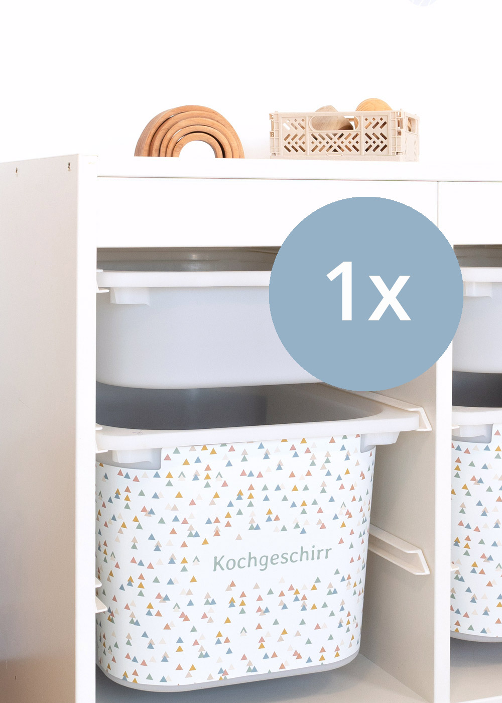 stickerset ikea trofast box mittel trianglig 6