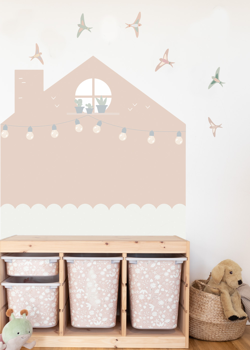 klebefolie haus kinderzimmer wandhus toffee 2