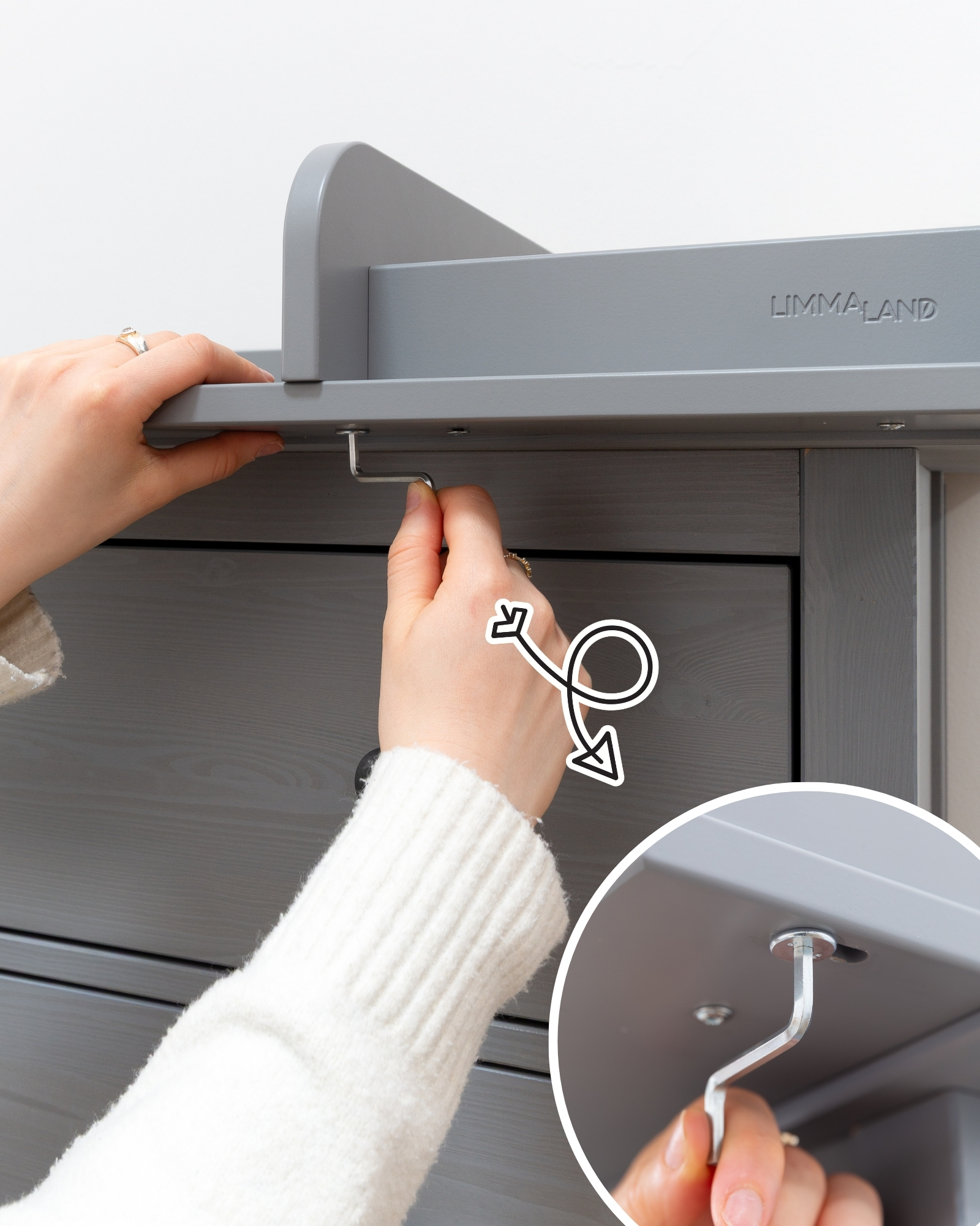 wickelkommode ikea hemnes 108 set grau premium blush 17