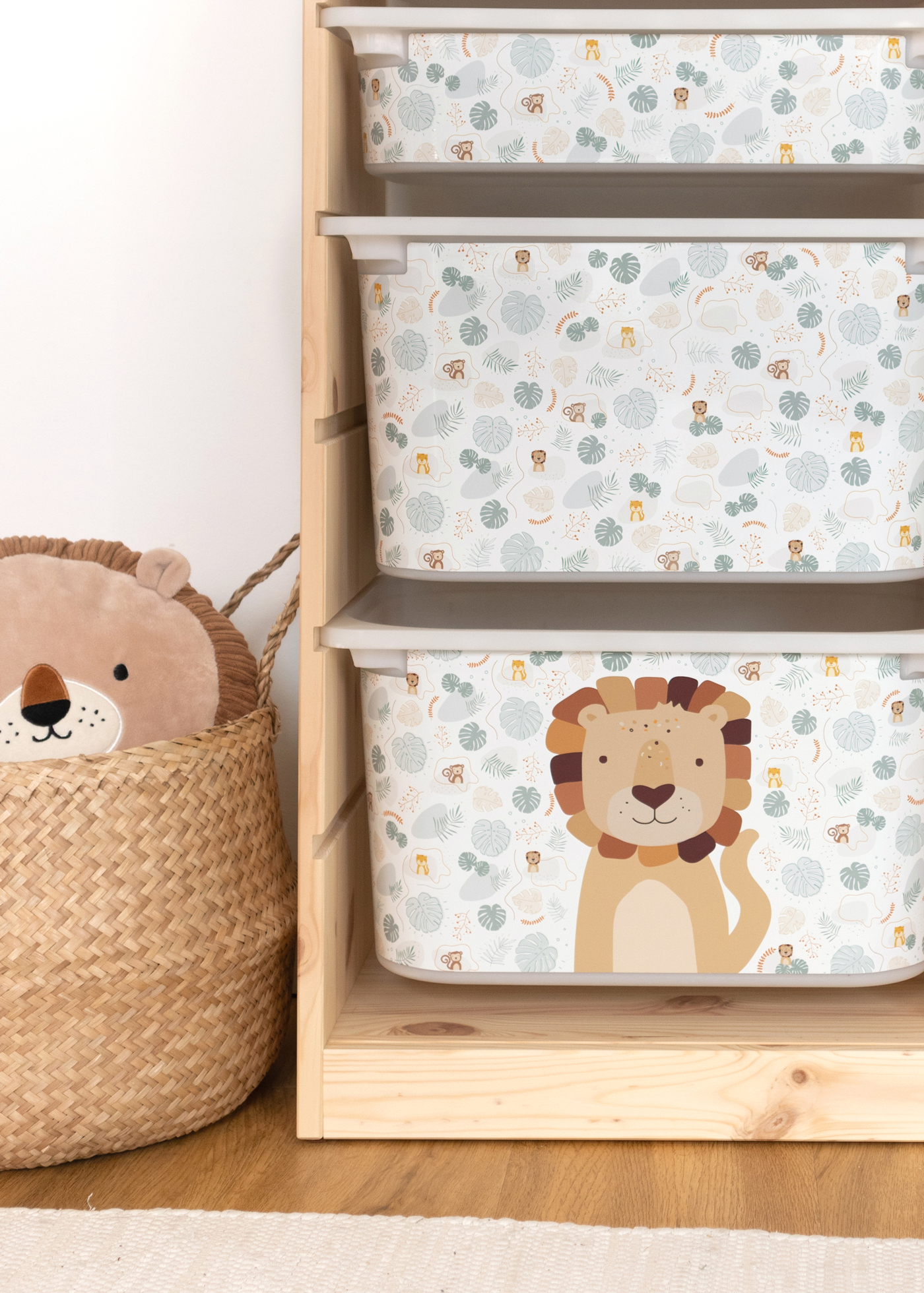 stickerset ikea trofast box mittel tierig laengsseite safari muster 4 stickerset ikea trofast box mittel tierig laengsseite safari muster