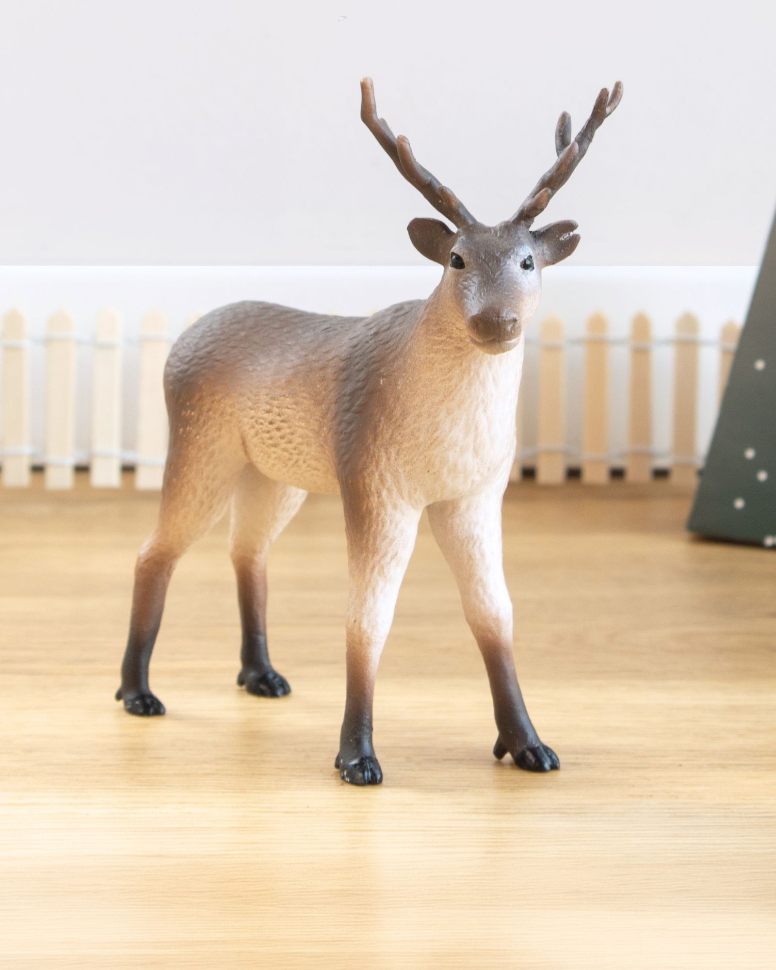 Rentier, Tiermodell, Spielzeug, Holzoptik, Weihnachtsdeko