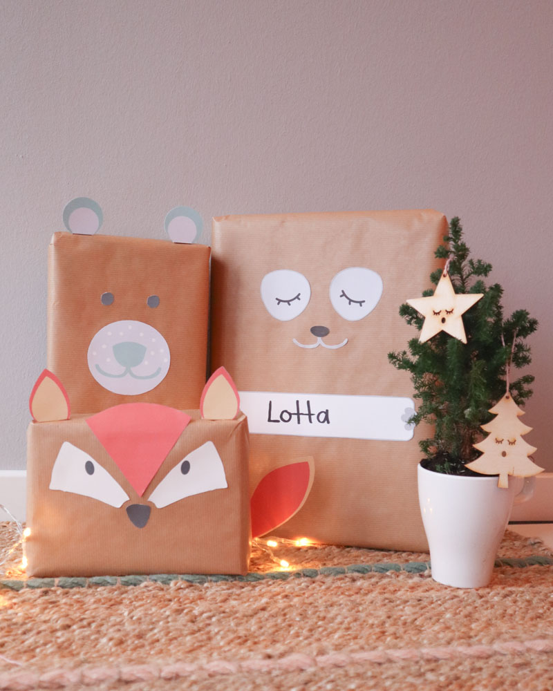 Geschenke einpacken für Kinder: Mit kostenloser Druckvorlage