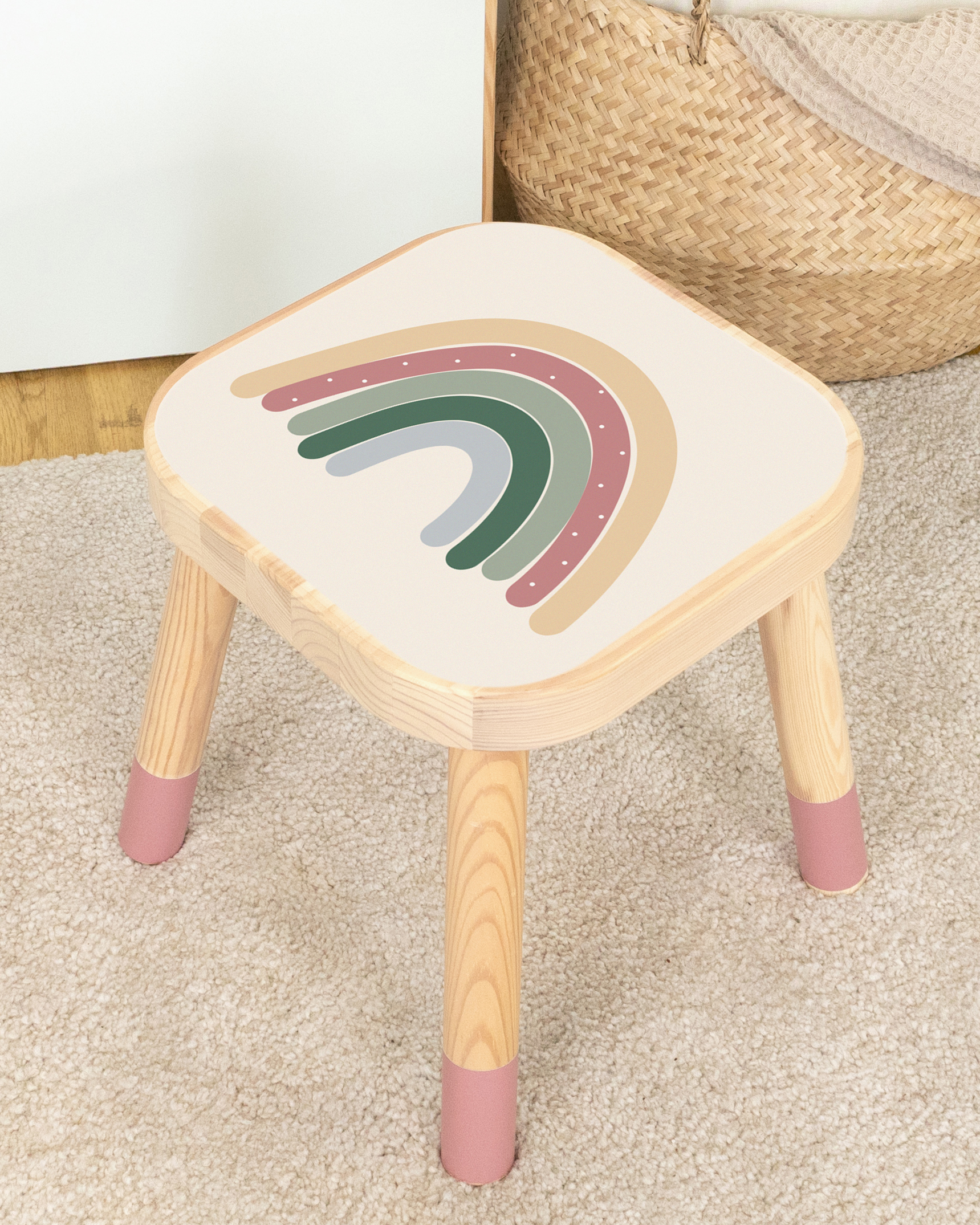 klebefolie ikea flisat kinderhocker vielfalt regenbogen 0