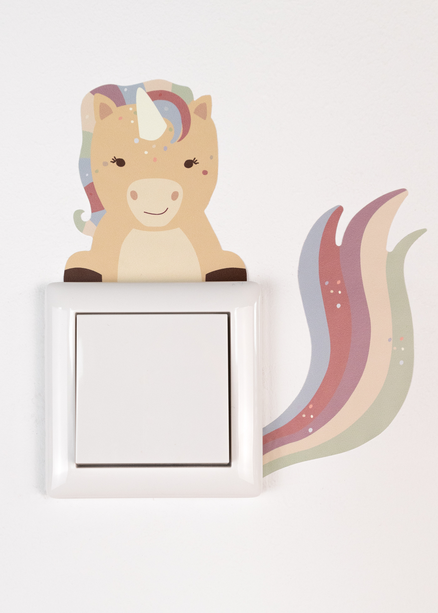 Lichtschalter Sticker mit Tiermotiv Einhorn