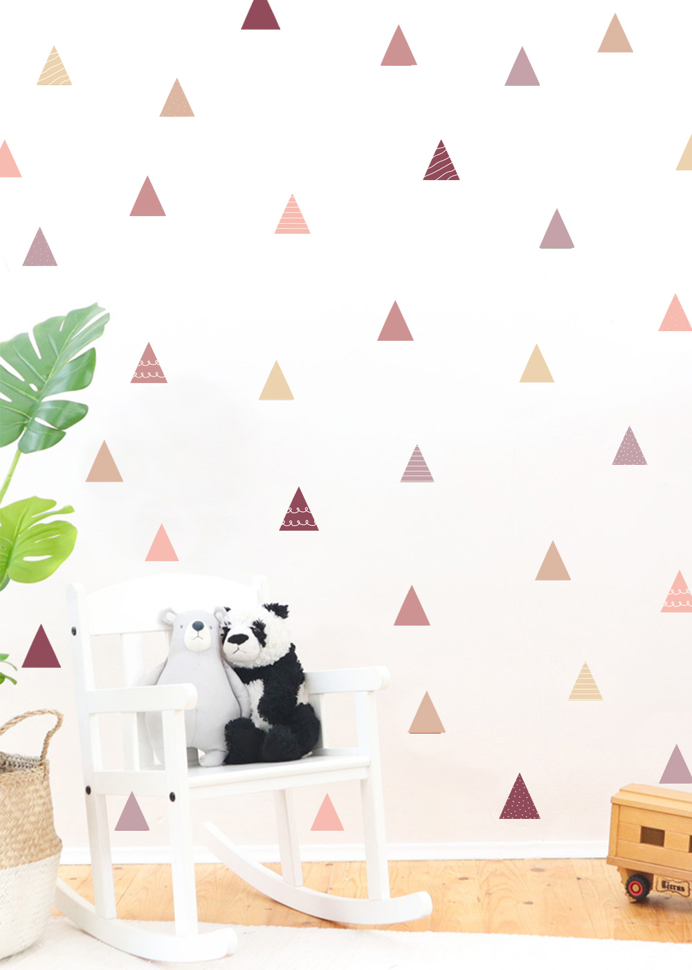 stickerset wand moebel dreiecke rosenholz 0 stickerset wand moebel dreiecke rosenholz 0