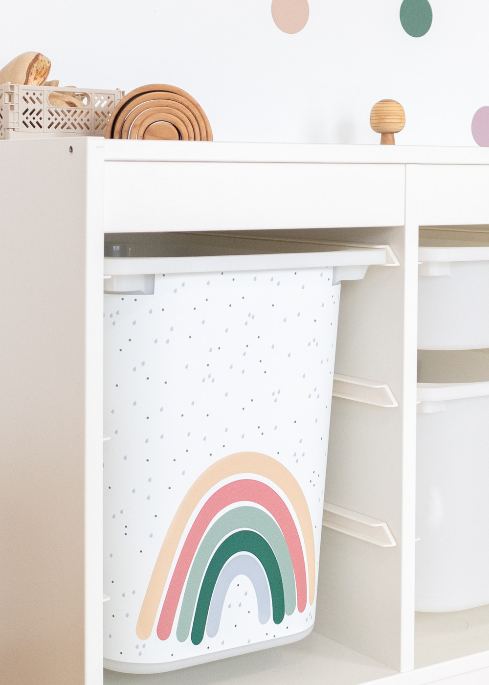 Klebefolie für IKEA TROFAST Regal Regenbogen Möbelfolie Ikea Hack IKEA TROFAST Boxen Sticker selbstklebend