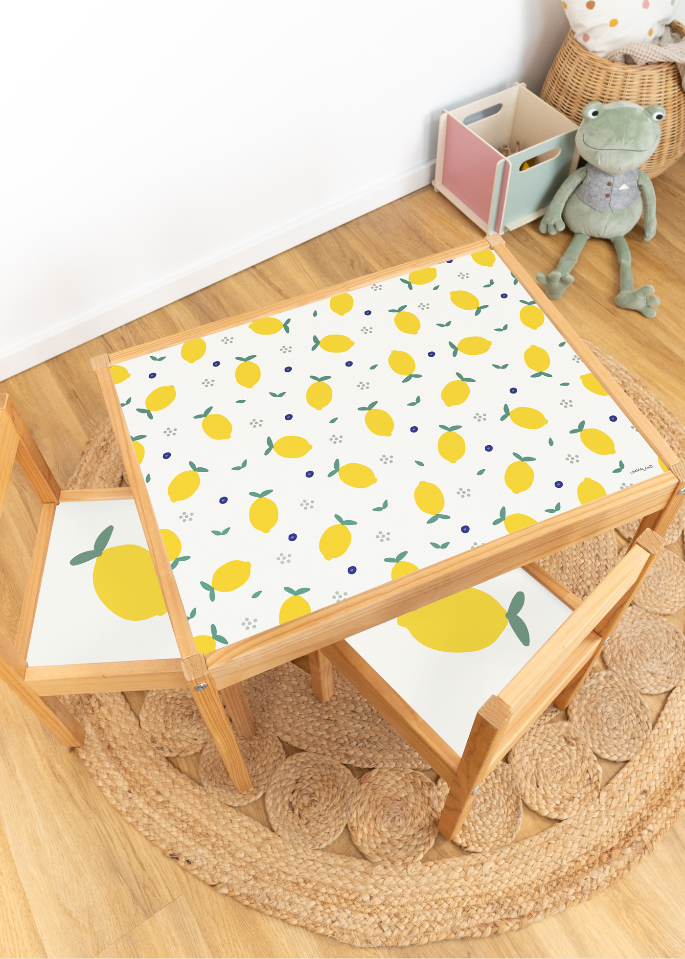 klebefolie ikea laett kindertisch zitronig 1