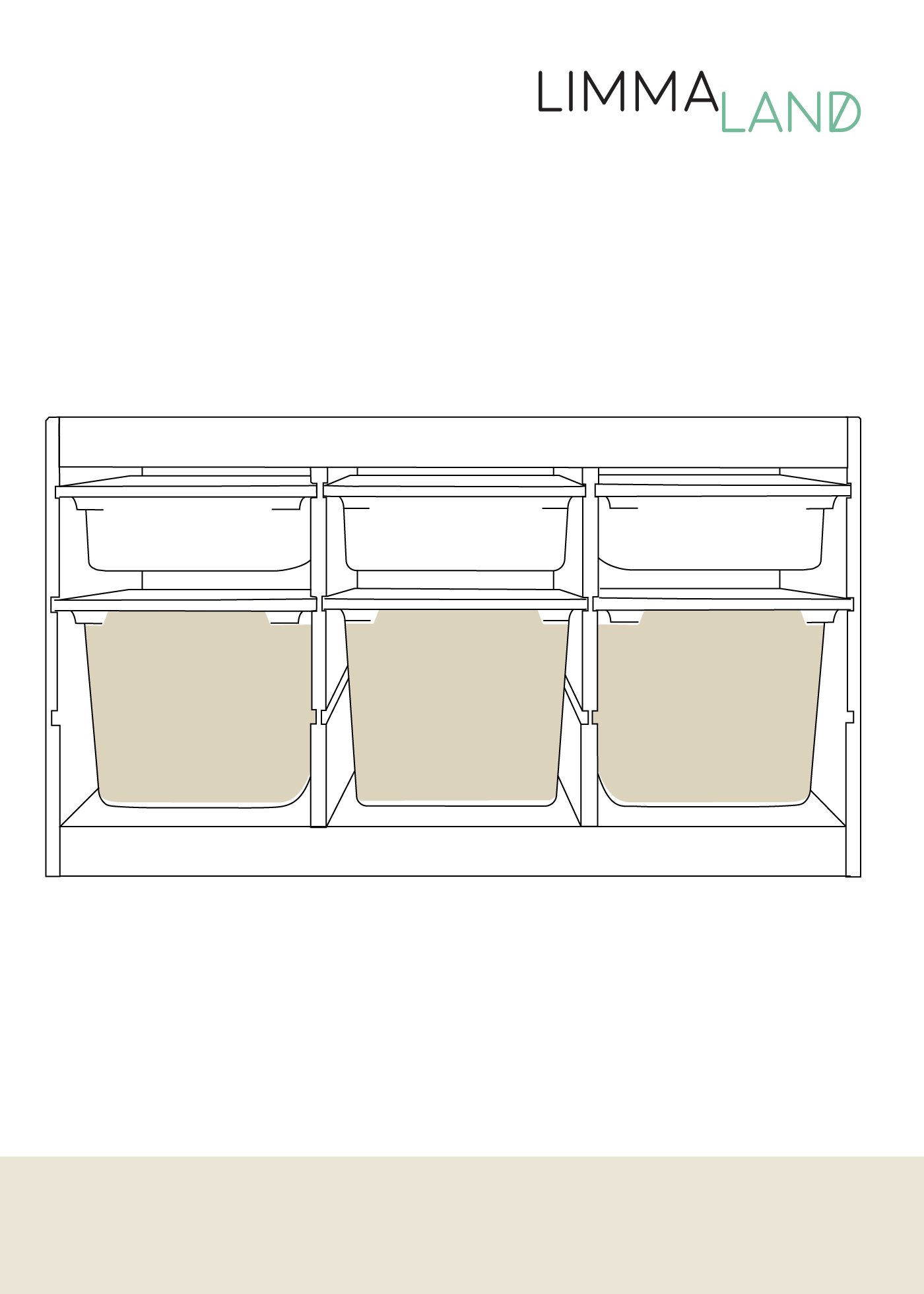 sticker ikea trofast box mittel 3 er