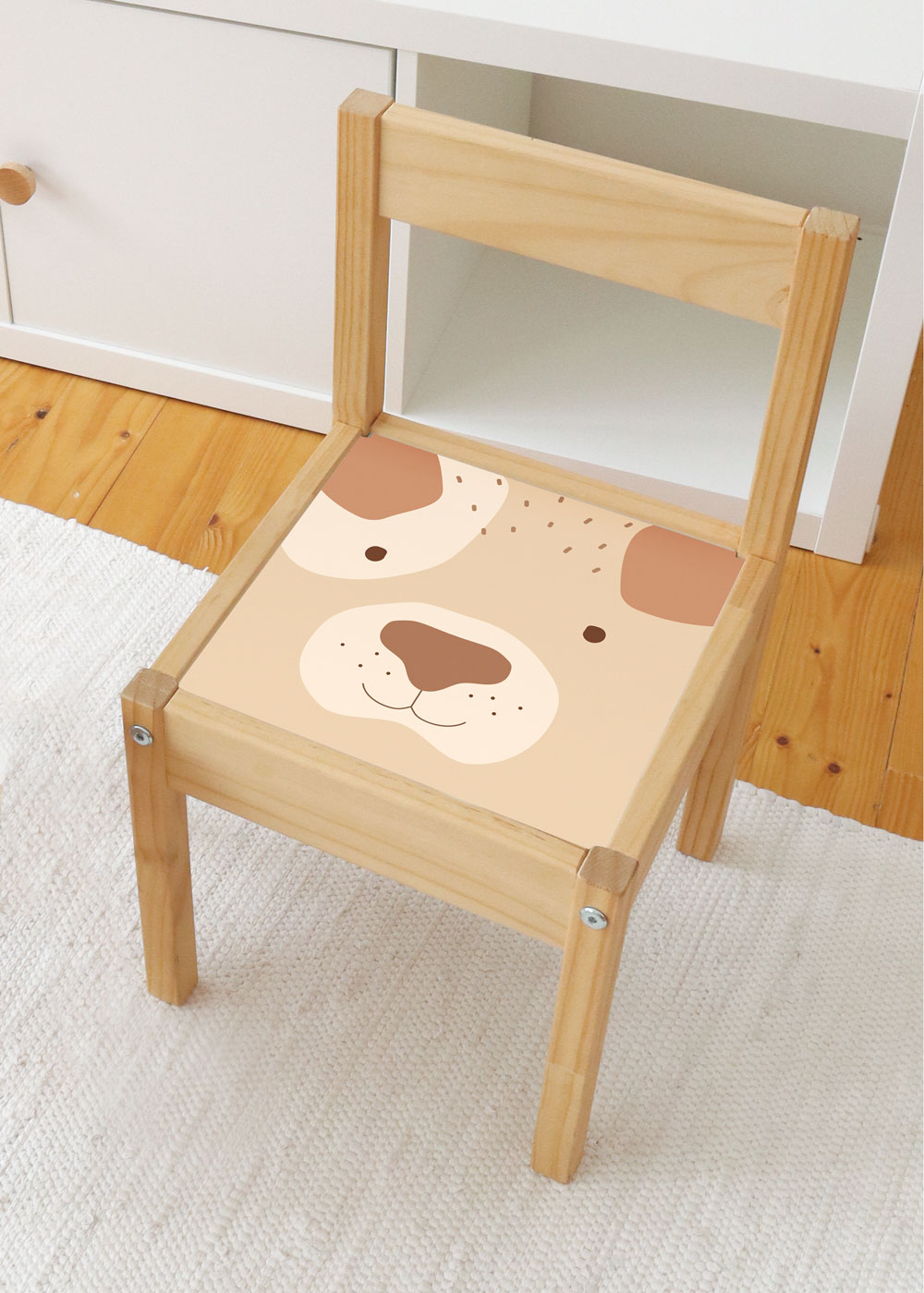 klebefolie ikea laett kinderstuhl tierig hund 0