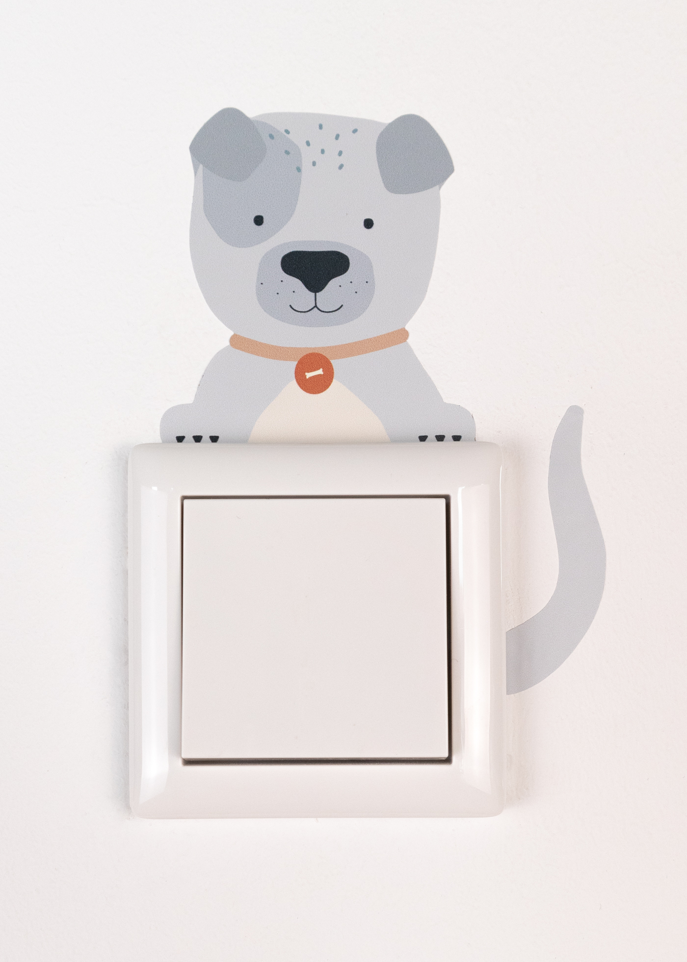 Lichtschalter Sticker mit Tiermotiv Hund