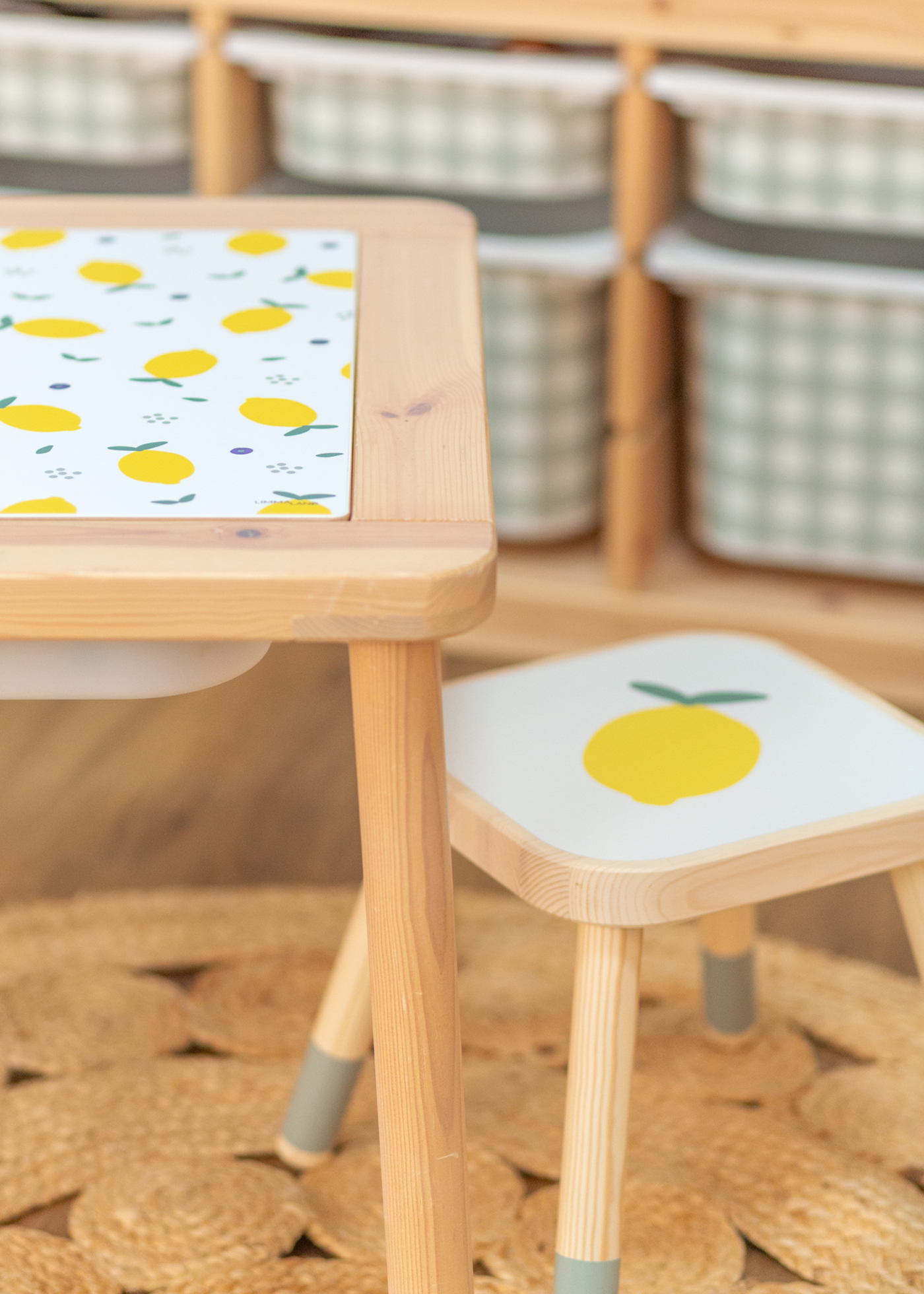 klebefolie ikea flisat kinderhocker zitronig 4